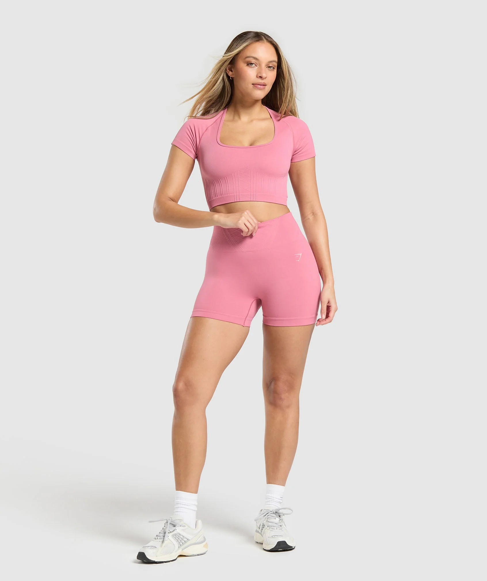 Gymshark Corset Seamless Shorts - Sunset Pink - Image 4