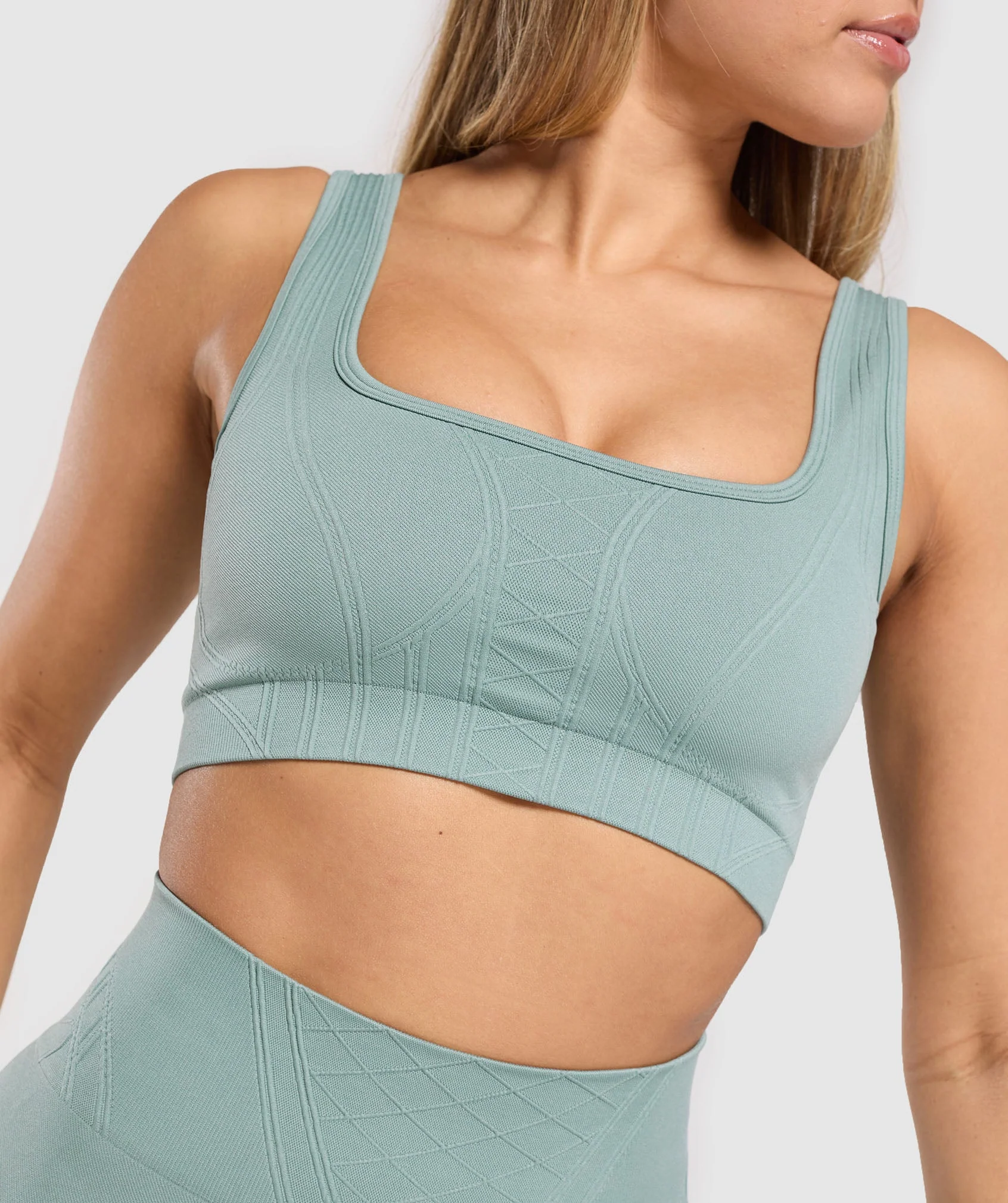 Gymshark Corset Seamless Sports Bra - Celeste Blue - Image 4