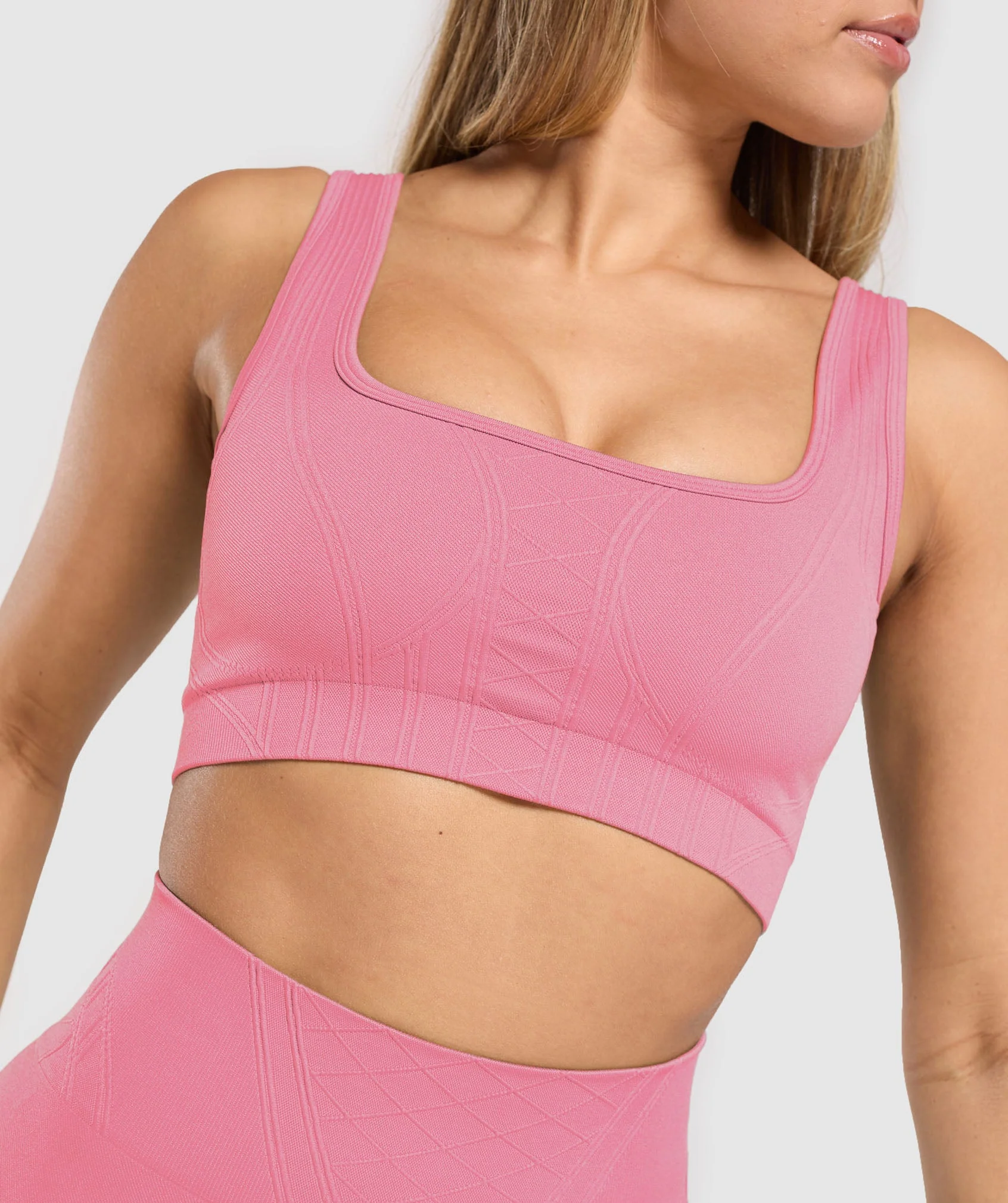 Gymshark Corset Seamless Sports Bra - Sunset Pink - Image 5