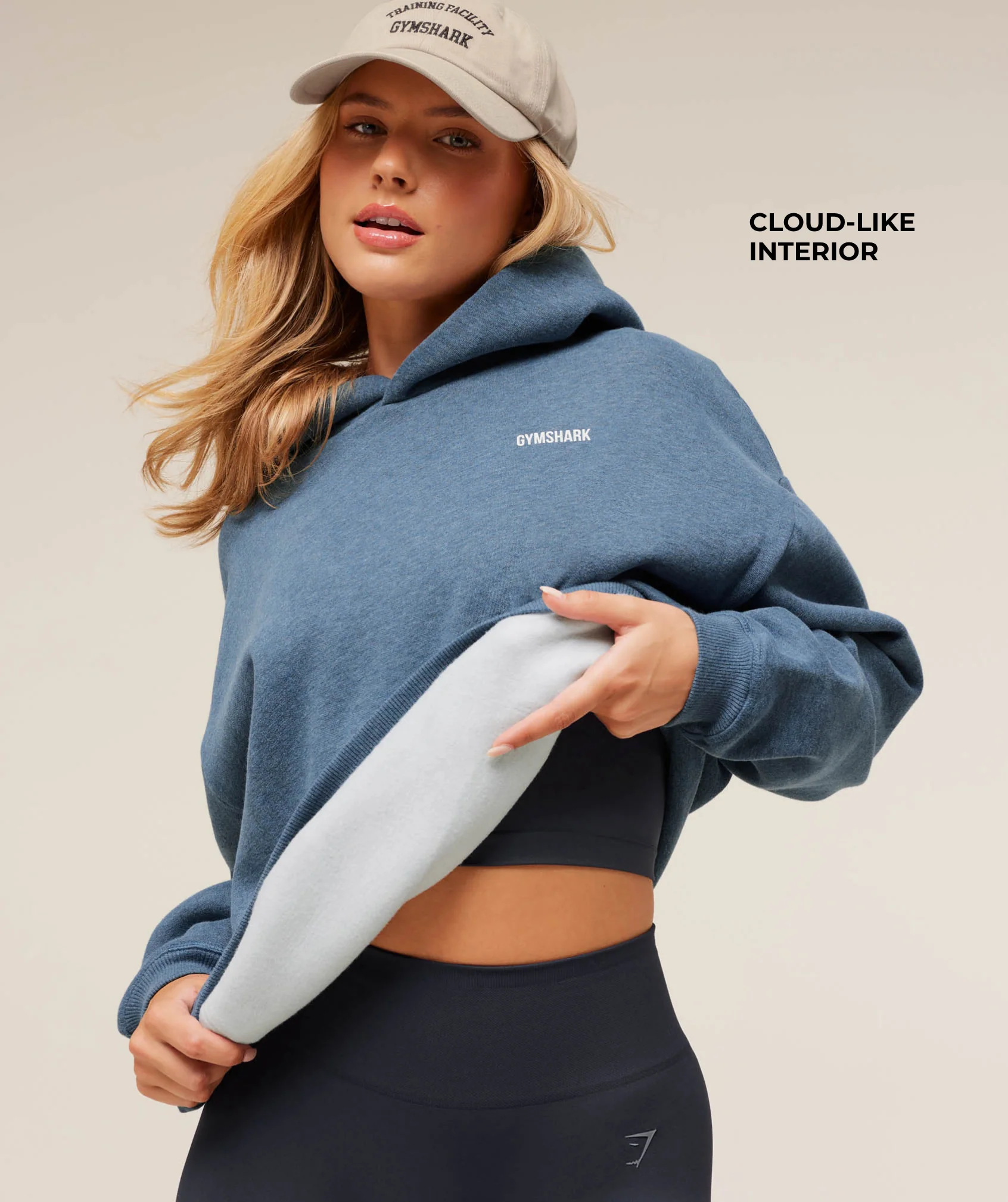 Gymshark Cosy Luxe Hoodie - Compound Blue Marl - Image 2