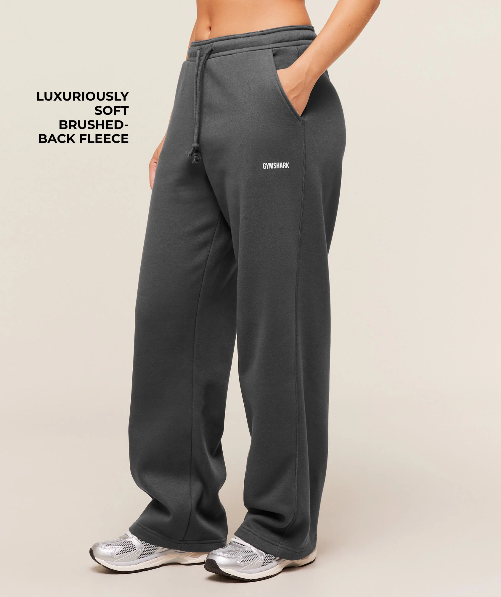 Gymshark Cosy Luxe Straight Leg Regular Joggers - Grey - Image 2