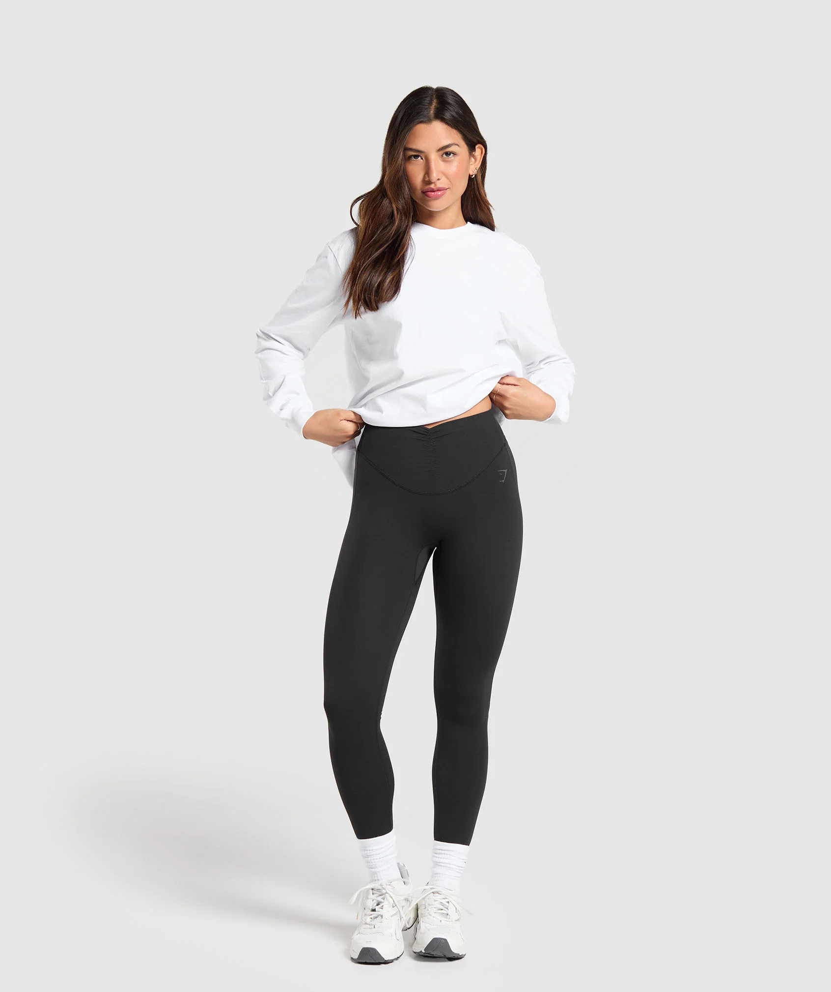 Gymshark Cotton Oversized Long Sleeve Top - White - Image 4