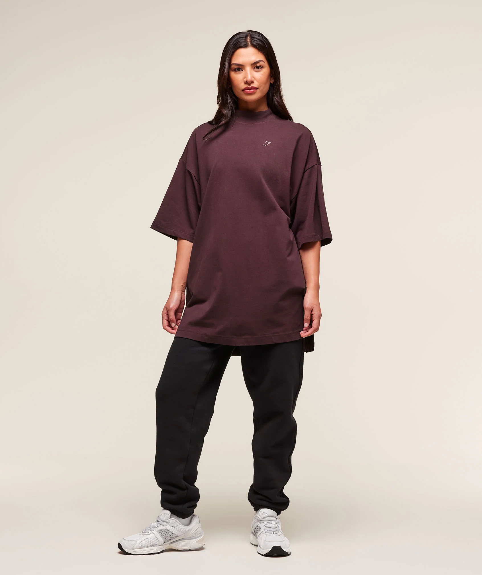 Gymshark Covered Longline Cotton T-Shirt - Cherry Purple - Image 6