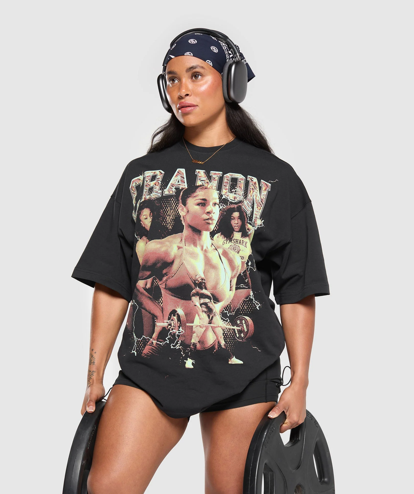 Gymshark Cranon Bootleg Graphic T-Shirt - Black - Image 5