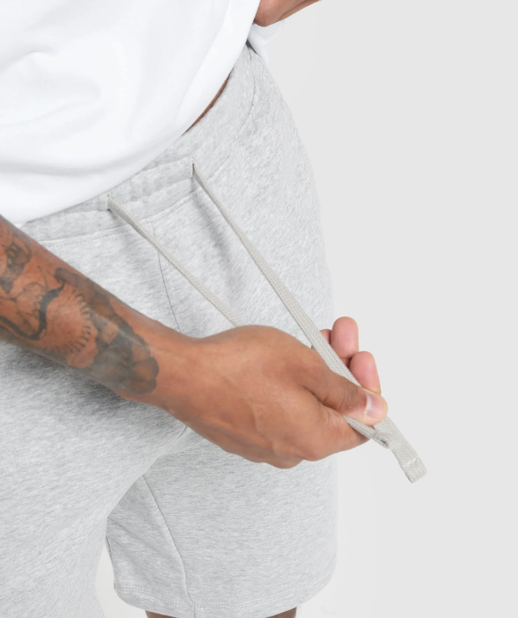 Gymshark Crest 9" Shorts - Light Grey Marl - Image 5