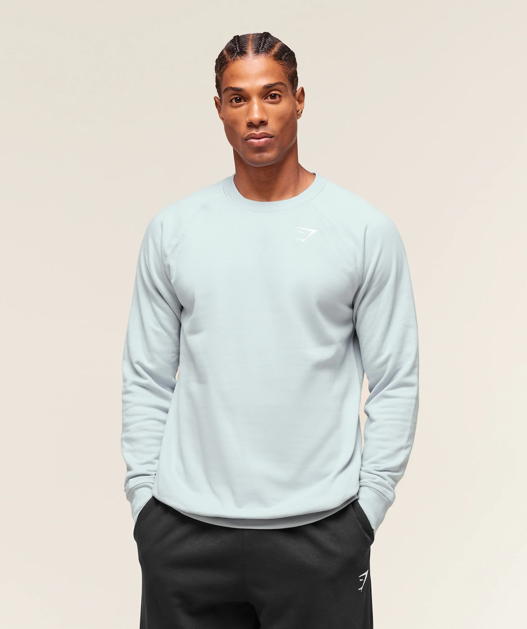 Gymshark Crest Sweatshirt - Smoke Blue