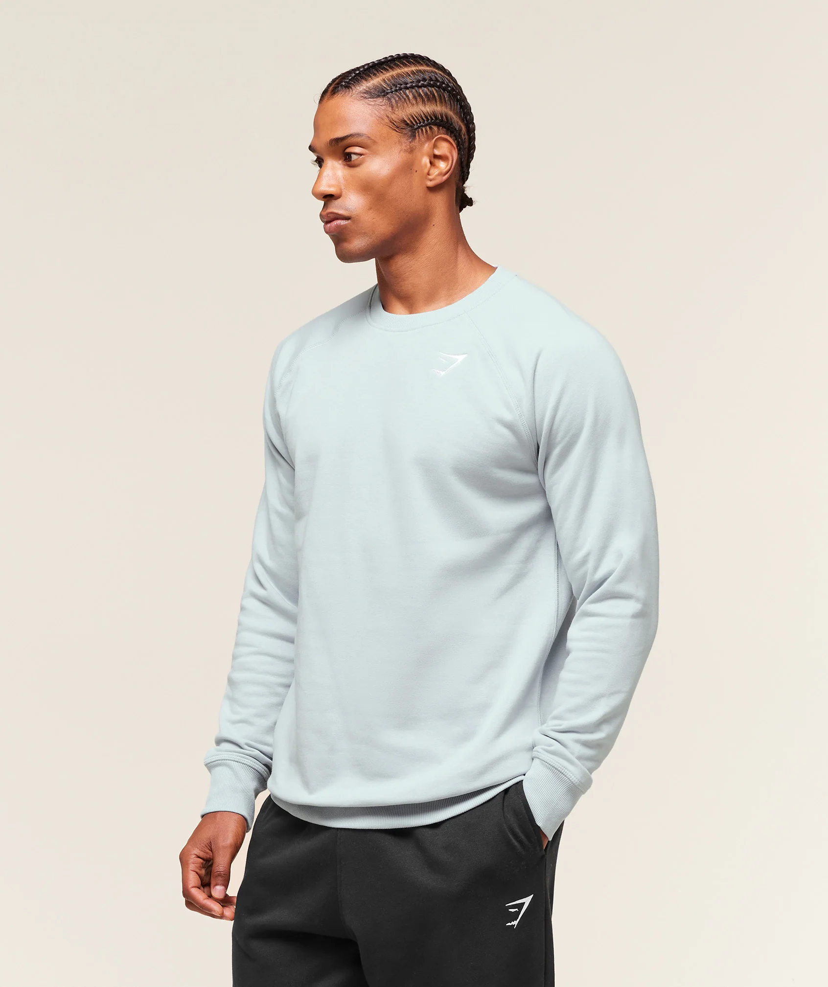 Gymshark Crest Sweatshirt - Smoke Blue - Image 3