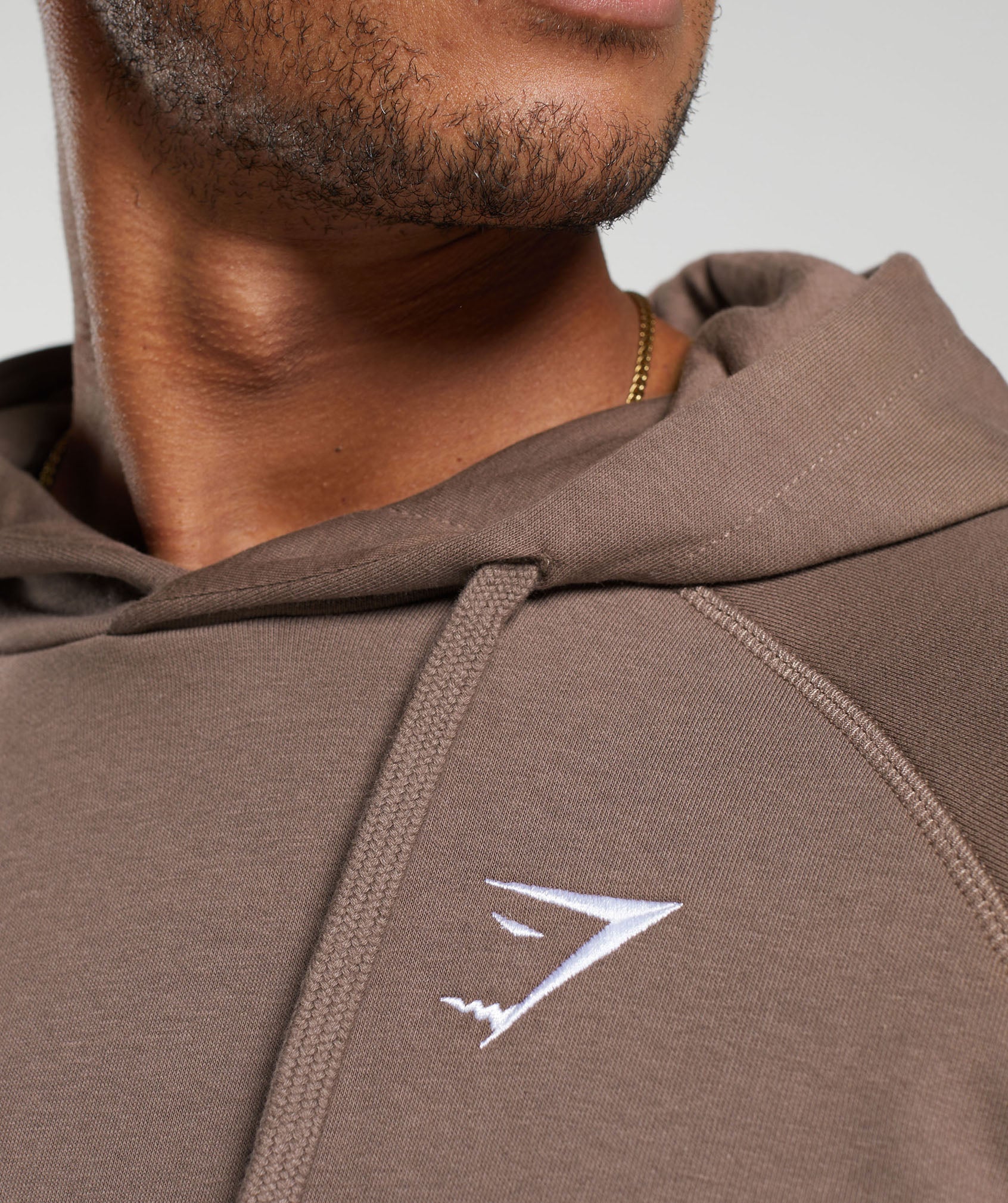 Gymshark Crest Hoodie - Truffle Brown - Image 5