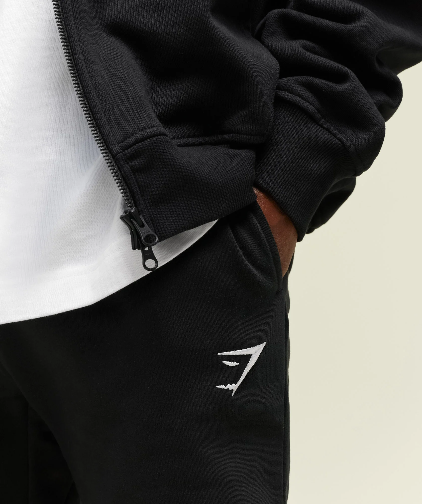 Gymshark Crest Joggers - Black - Image 3