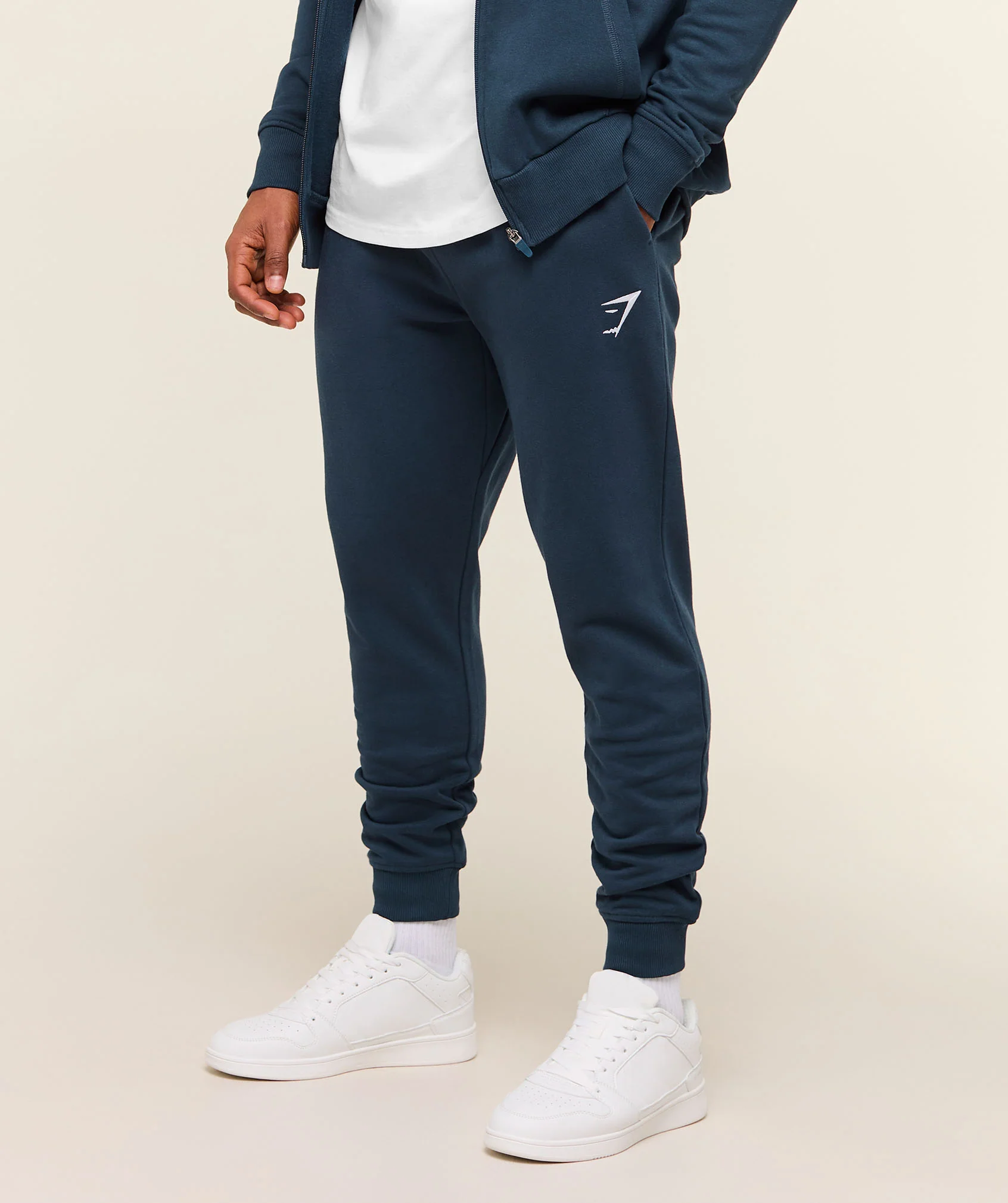 Gymshark Crest Joggers - Navy - Image 3