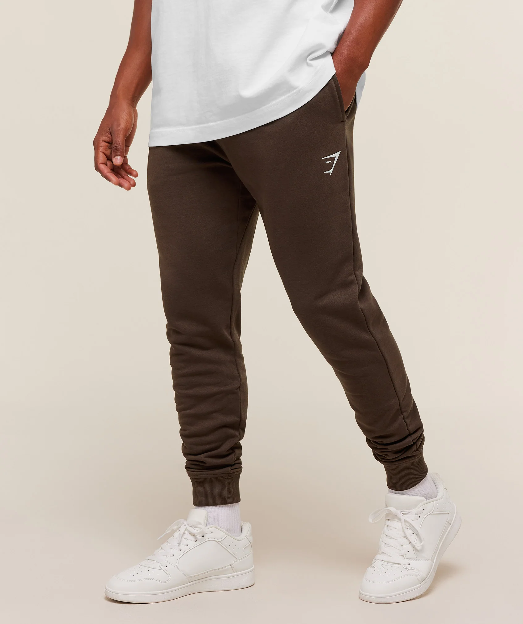 Gymshark Crest Joggers - Archive Brown - Image 3