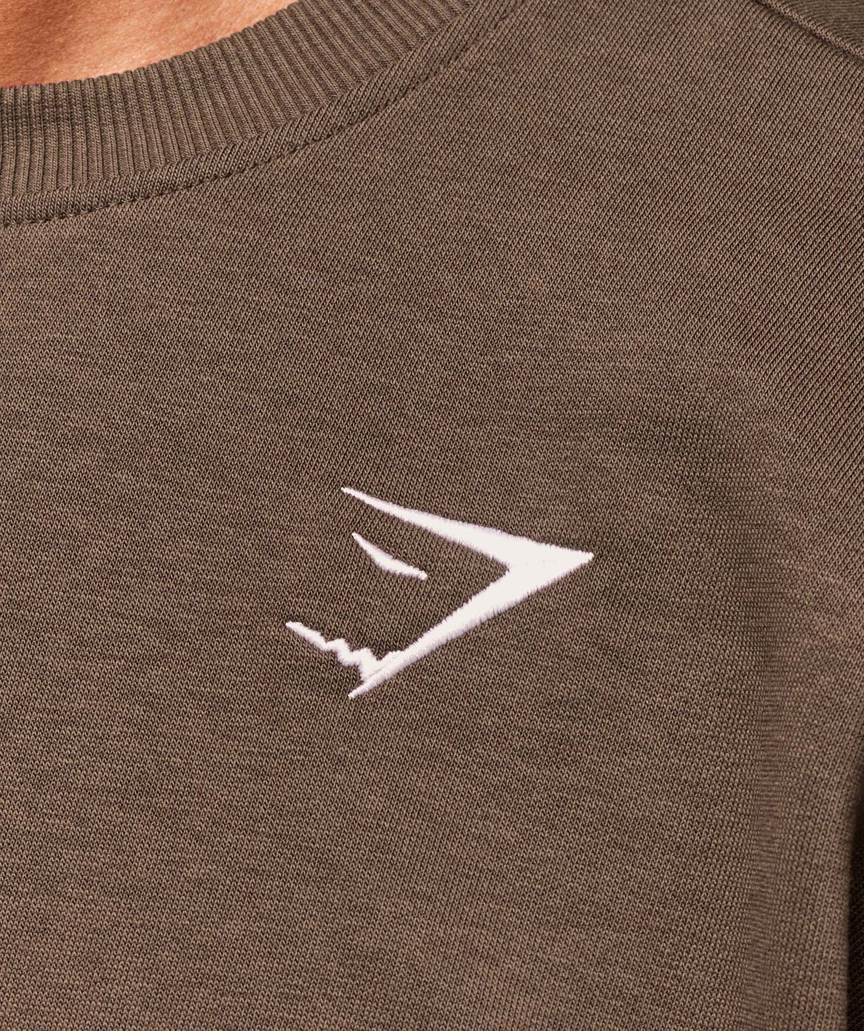 Gymshark Oversized Crest Crew - Archive Brown - Image 4