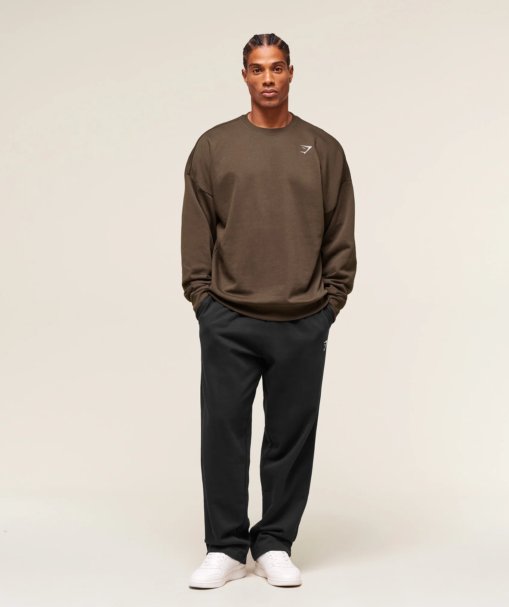 Gymshark Oversized Crest Crew - Archive Brown - Image 5
