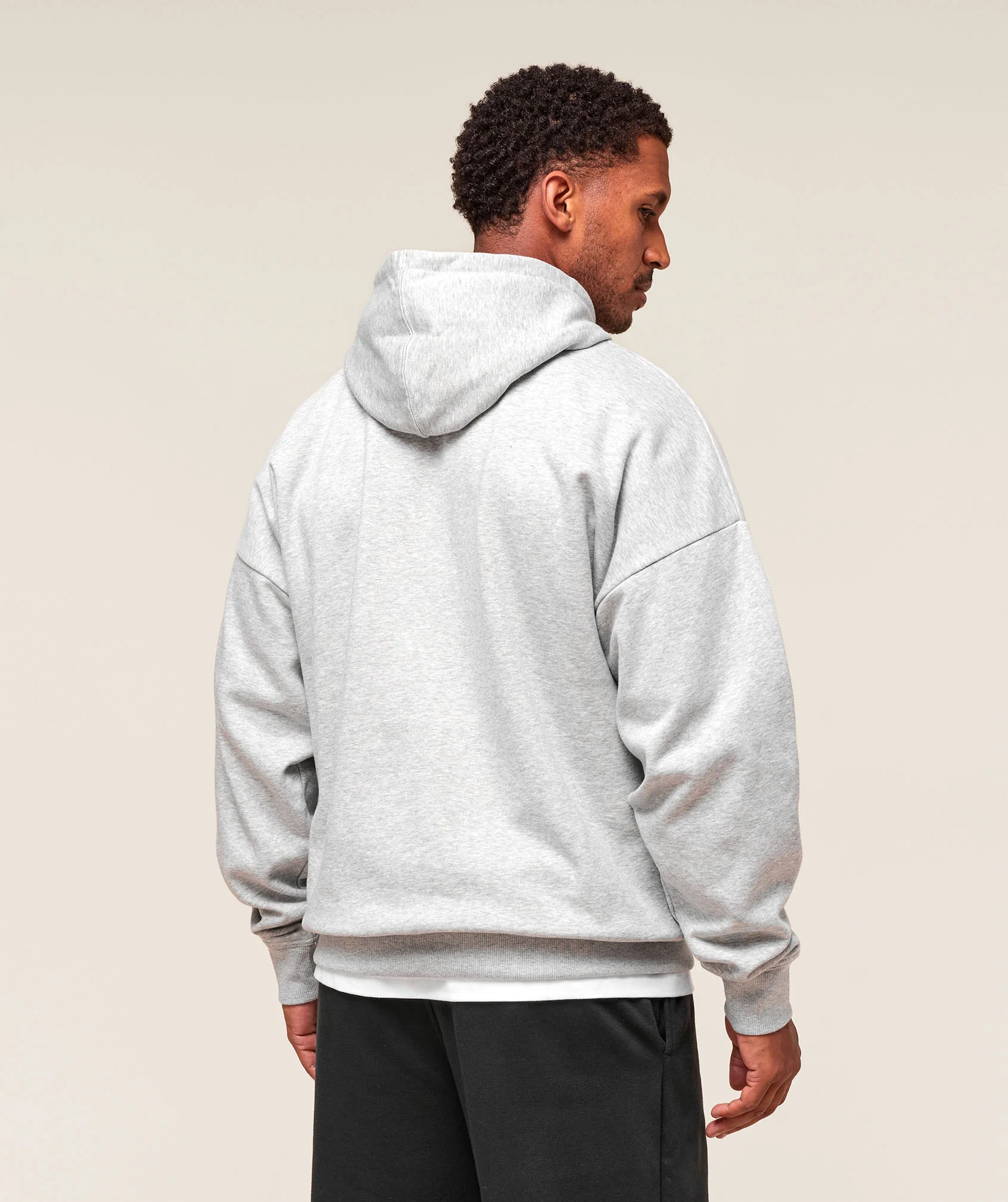 Gymshark Crest Oversized Hoodie - Light Grey Marl - Image 2