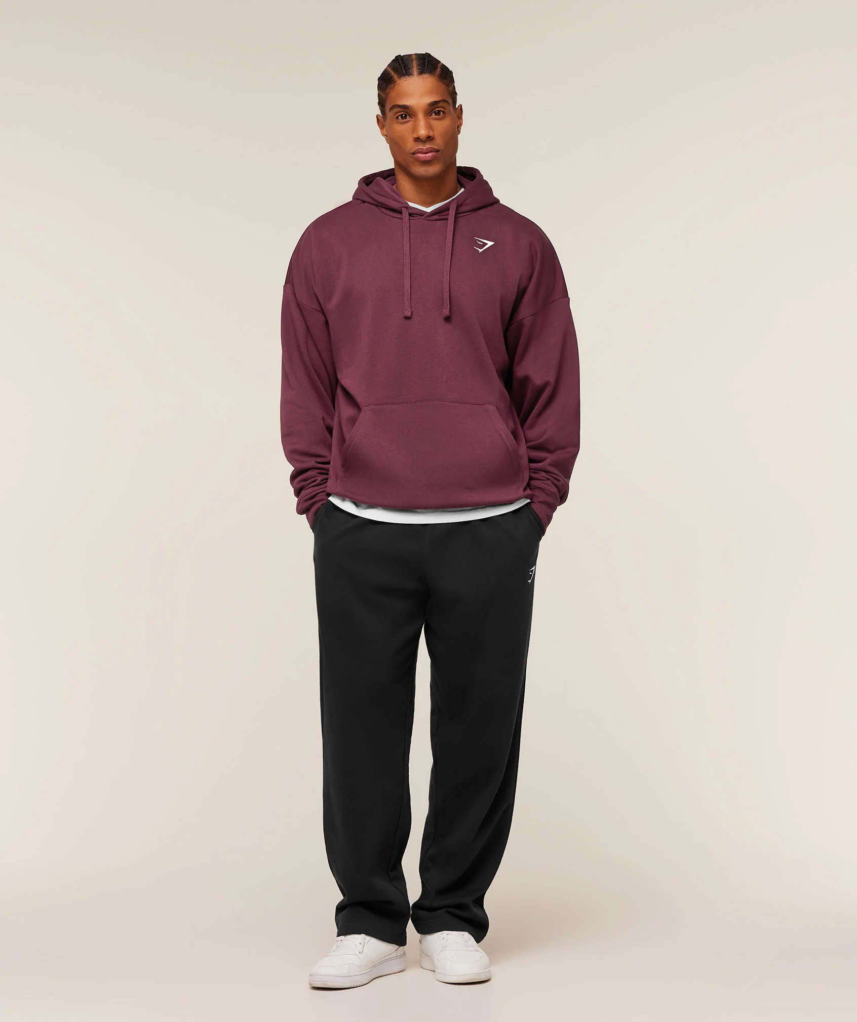 Gymshark Crest Oversized Hoodie - GS Impact Burgundy - Image 4