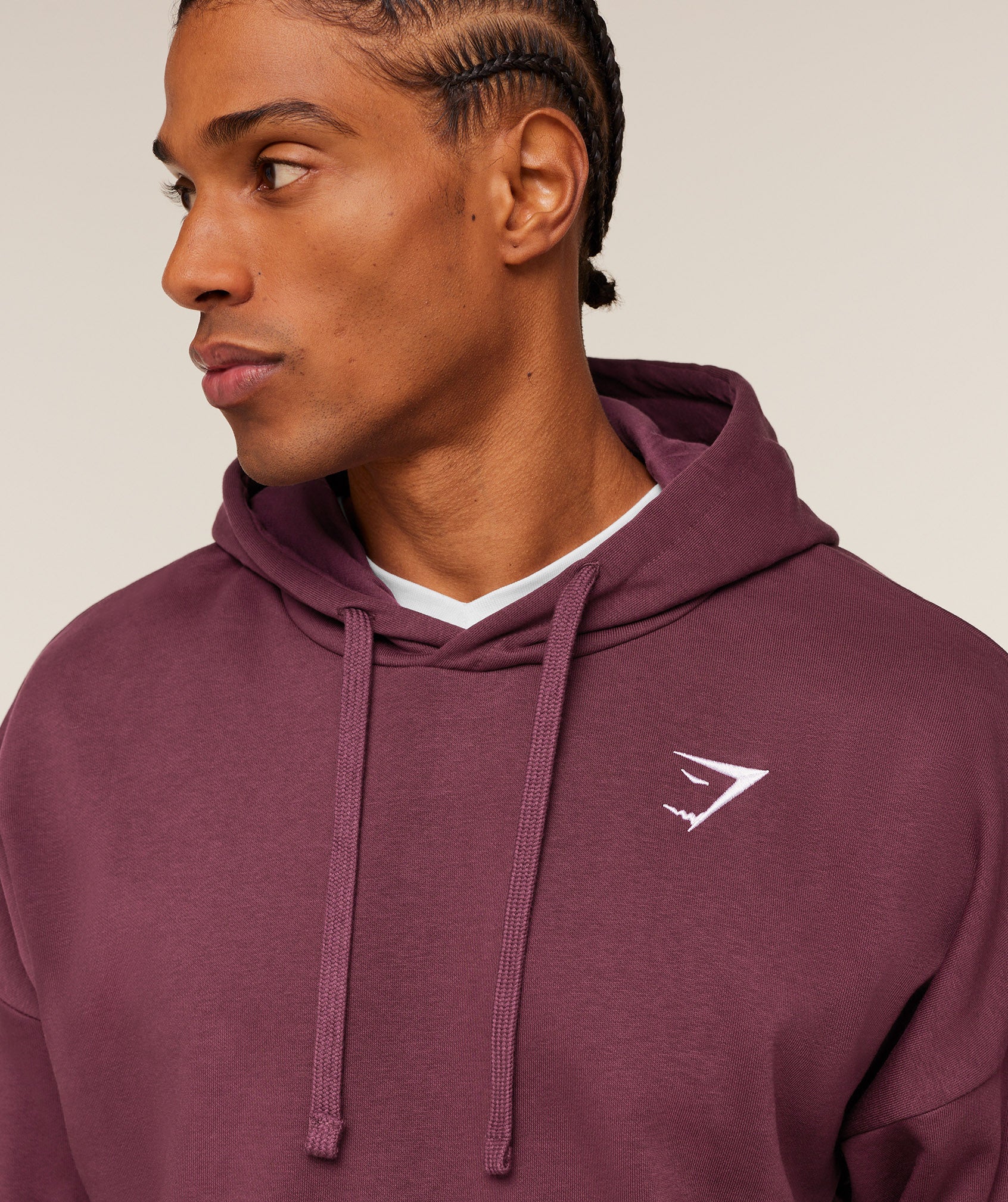 Gymshark Crest Oversized Hoodie - GS Impact Burgundy - Image 5