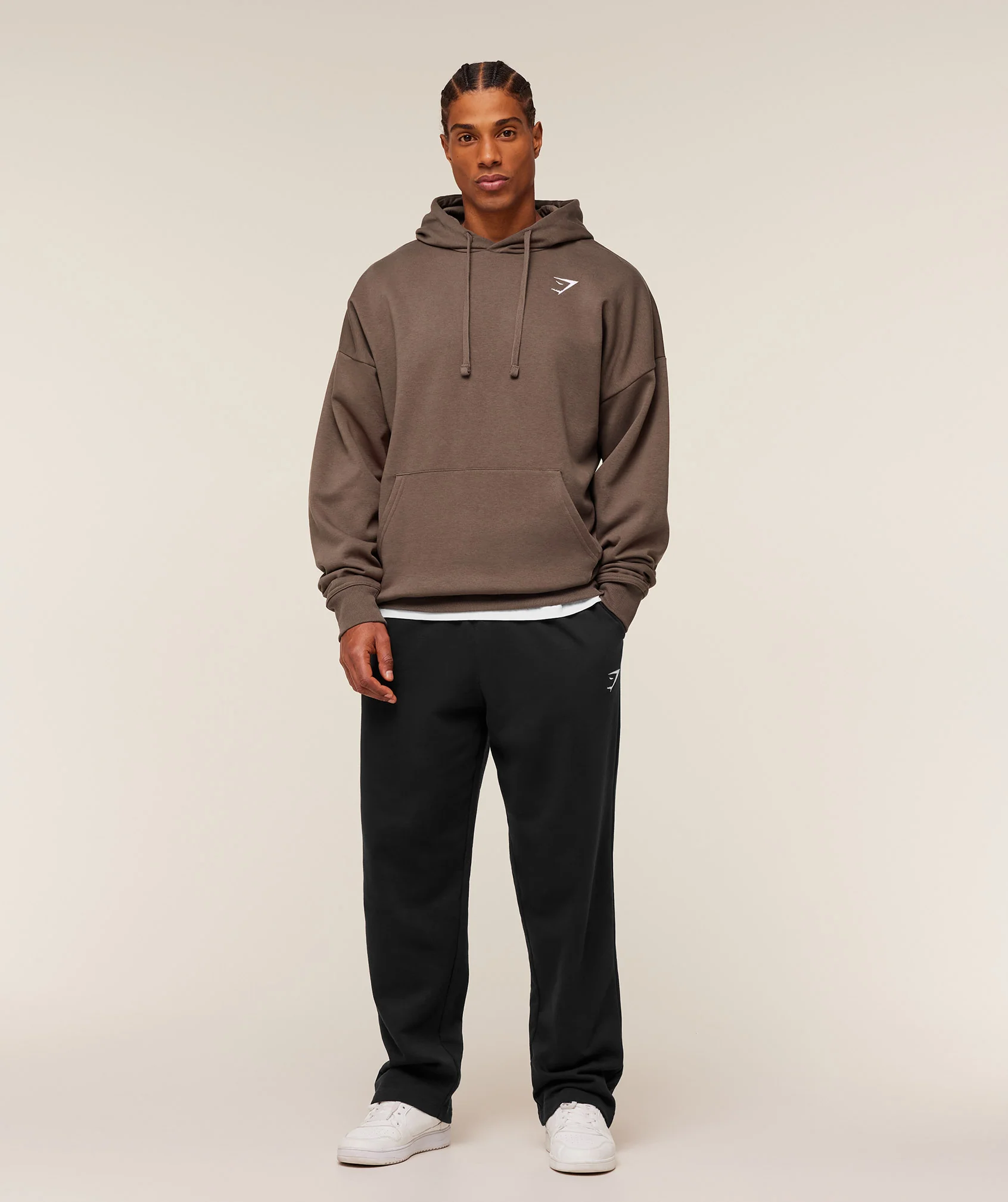 Gymshark Crest Oversized Hoodie - Soft Brown - Image 4