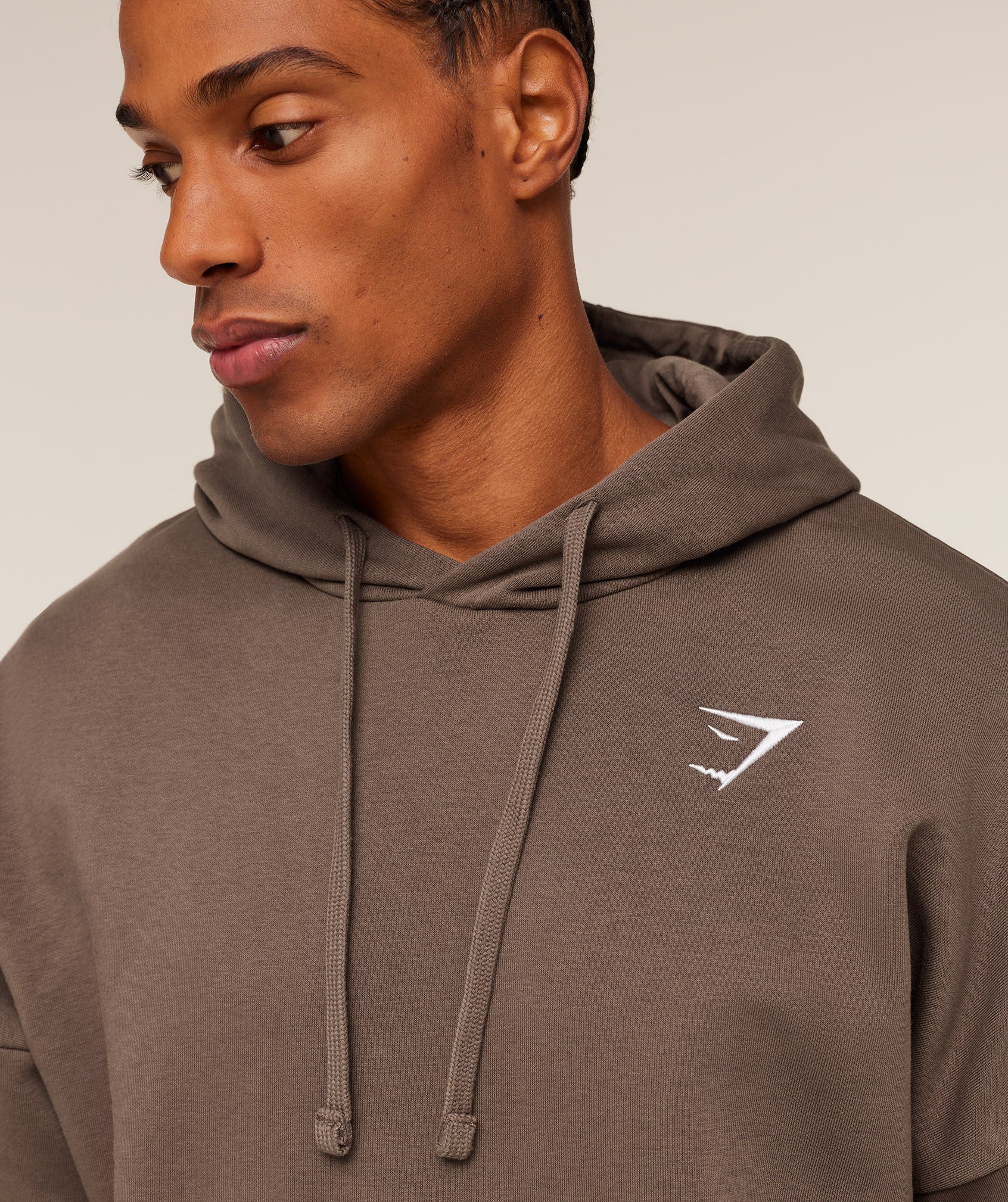 Gymshark Crest Oversized Hoodie - Soft Brown - Image 5