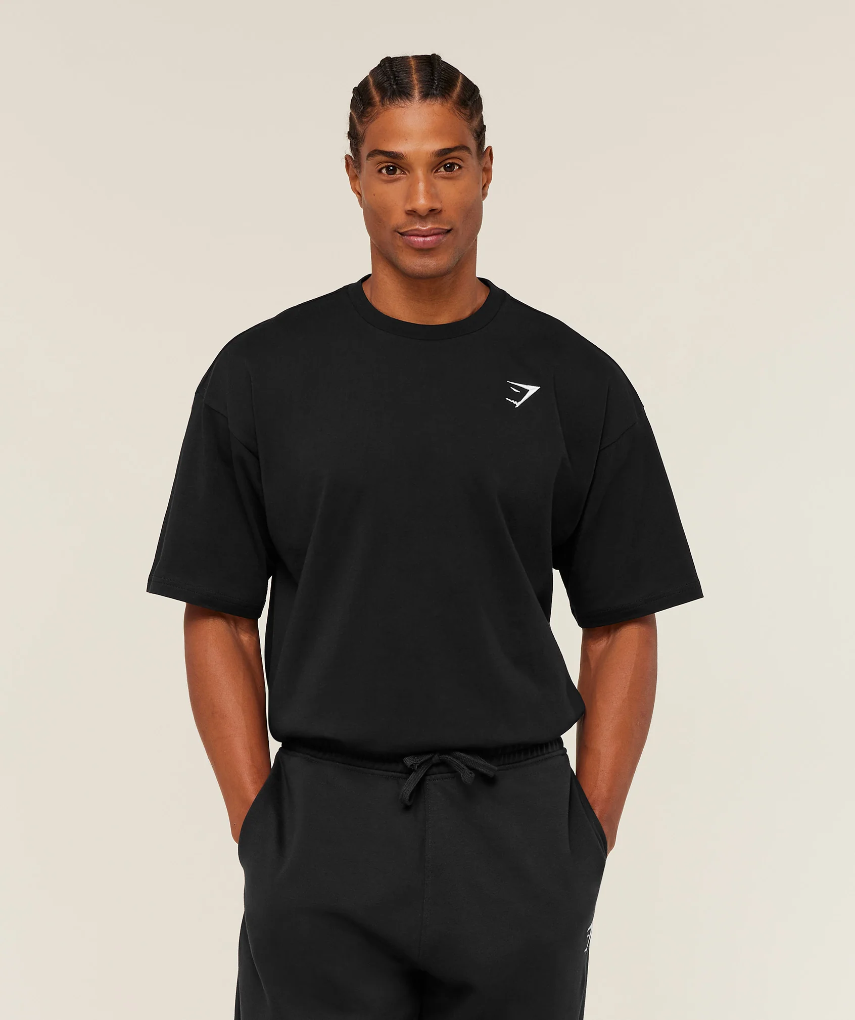 Gymshark Crest Oversized T-Shirt - GS Black