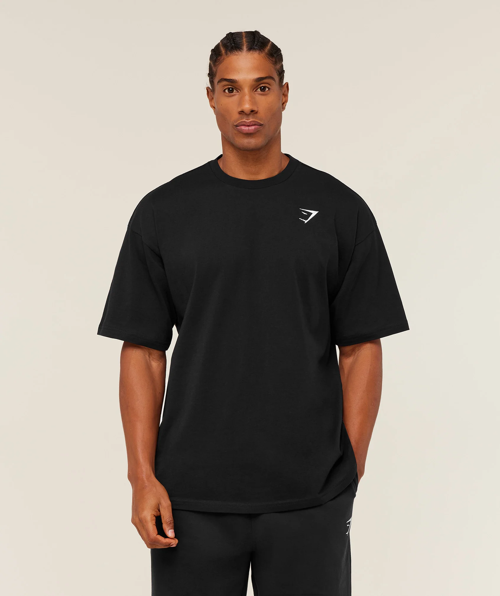Gymshark Crest Oversized T-Shirt - GS Black - Image 3