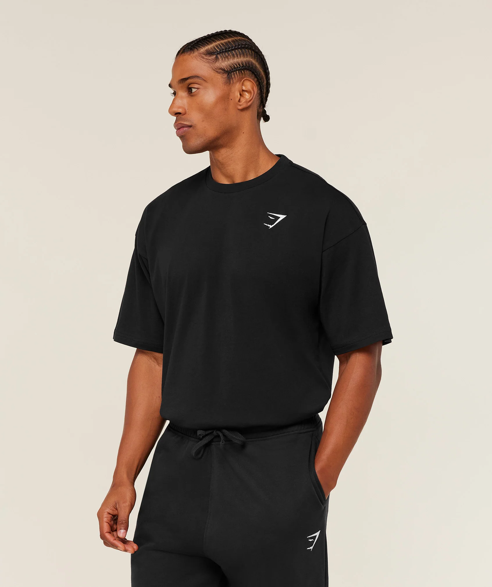 Gymshark Crest Oversized T-Shirt - GS Black - Image 4