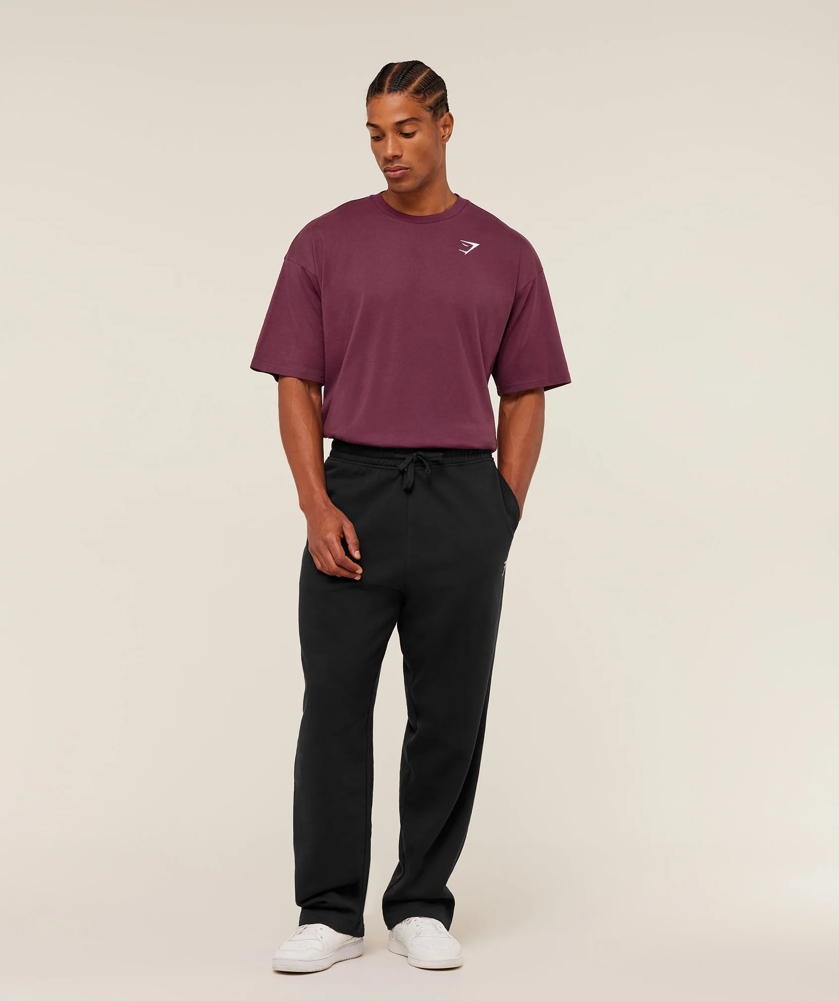 Gymshark Crest Oversized T-Shirt - GS Impact Burgundy - Image 6