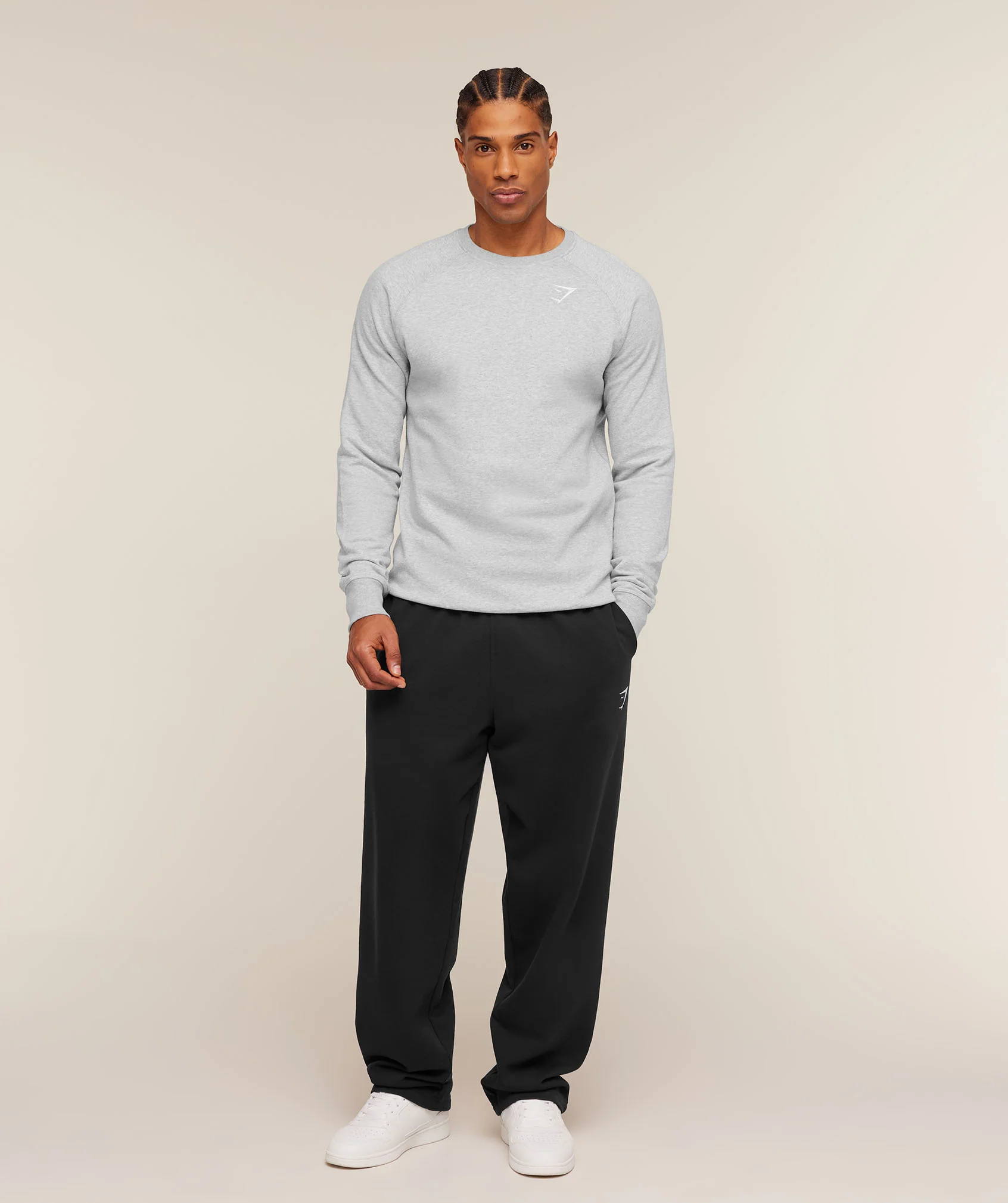 Gymshark Crest Sweatshirt - Light Grey Marl - Image 5