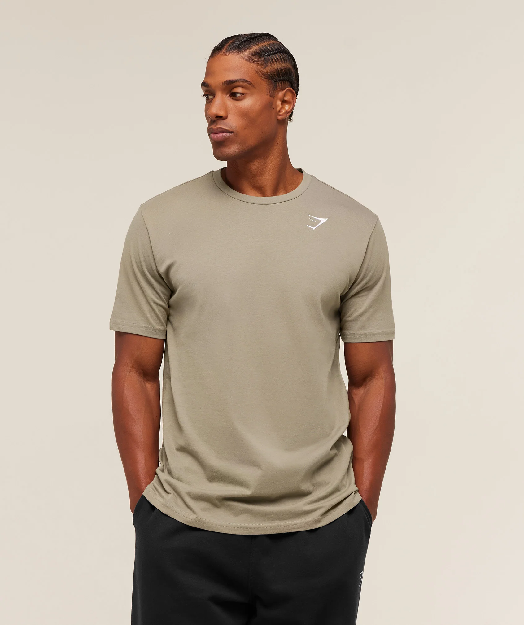 Gymshark Crest T-Shirt - Linen Brown - Image 5