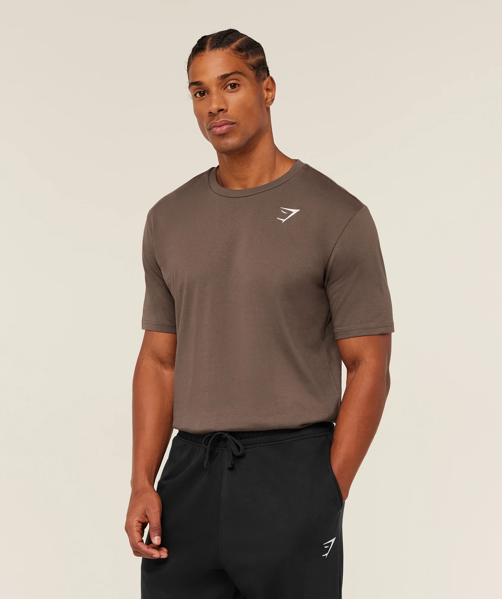 Gymshark Crest T-Shirt - Soft Brown - Image 3