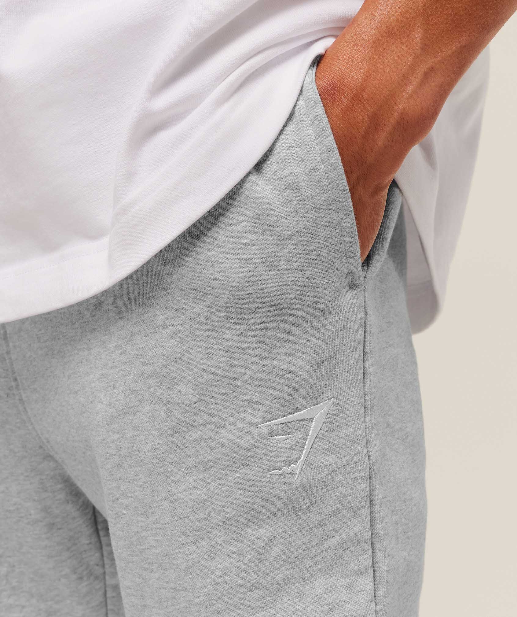 Gymshark Crest Tall Joggers - Light Grey Core Marl - Image 4