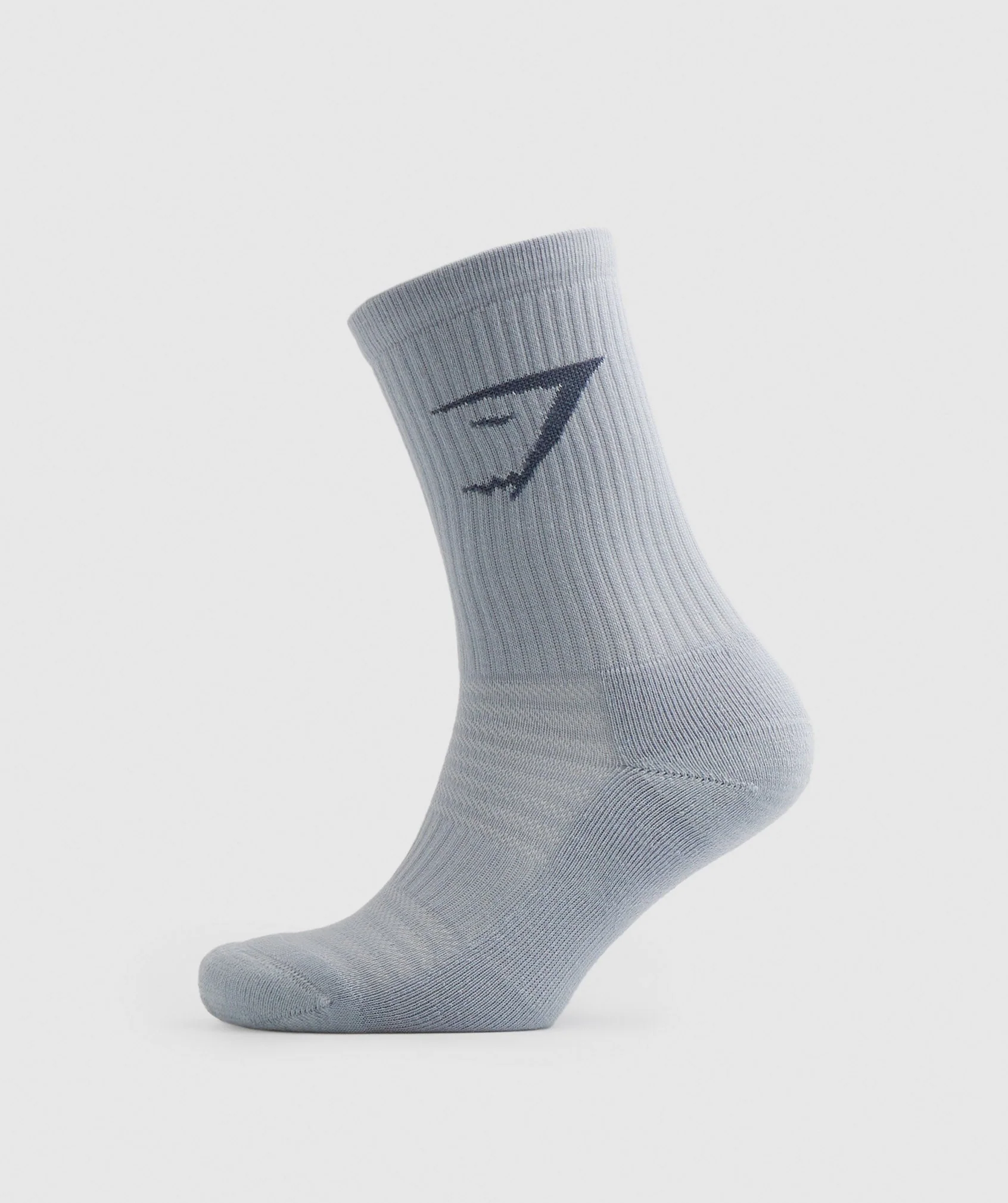 Gymshark Crew Socks 3pk - Green/Grey/Blue - Image 3