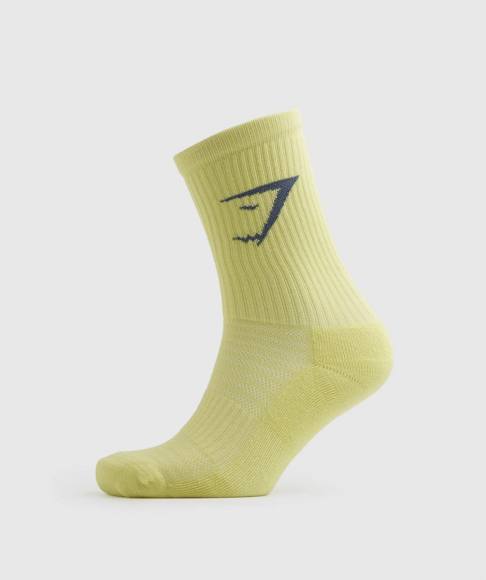 Gymshark Crew Socks 3pk - Green/Grey/Blue - Image 4