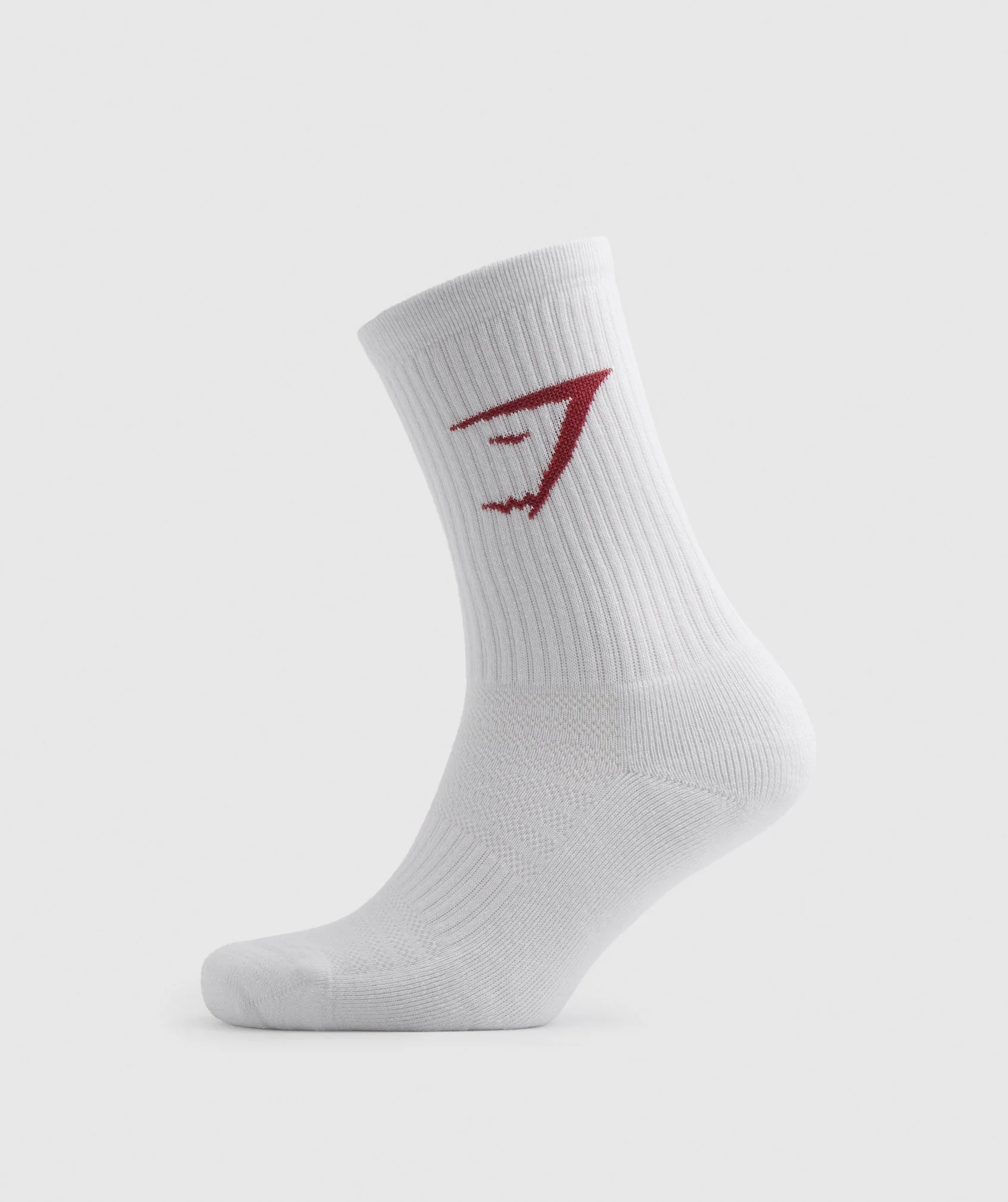 Gymshark Crew Socks 3pk - White/Pink/Red - Image 4
