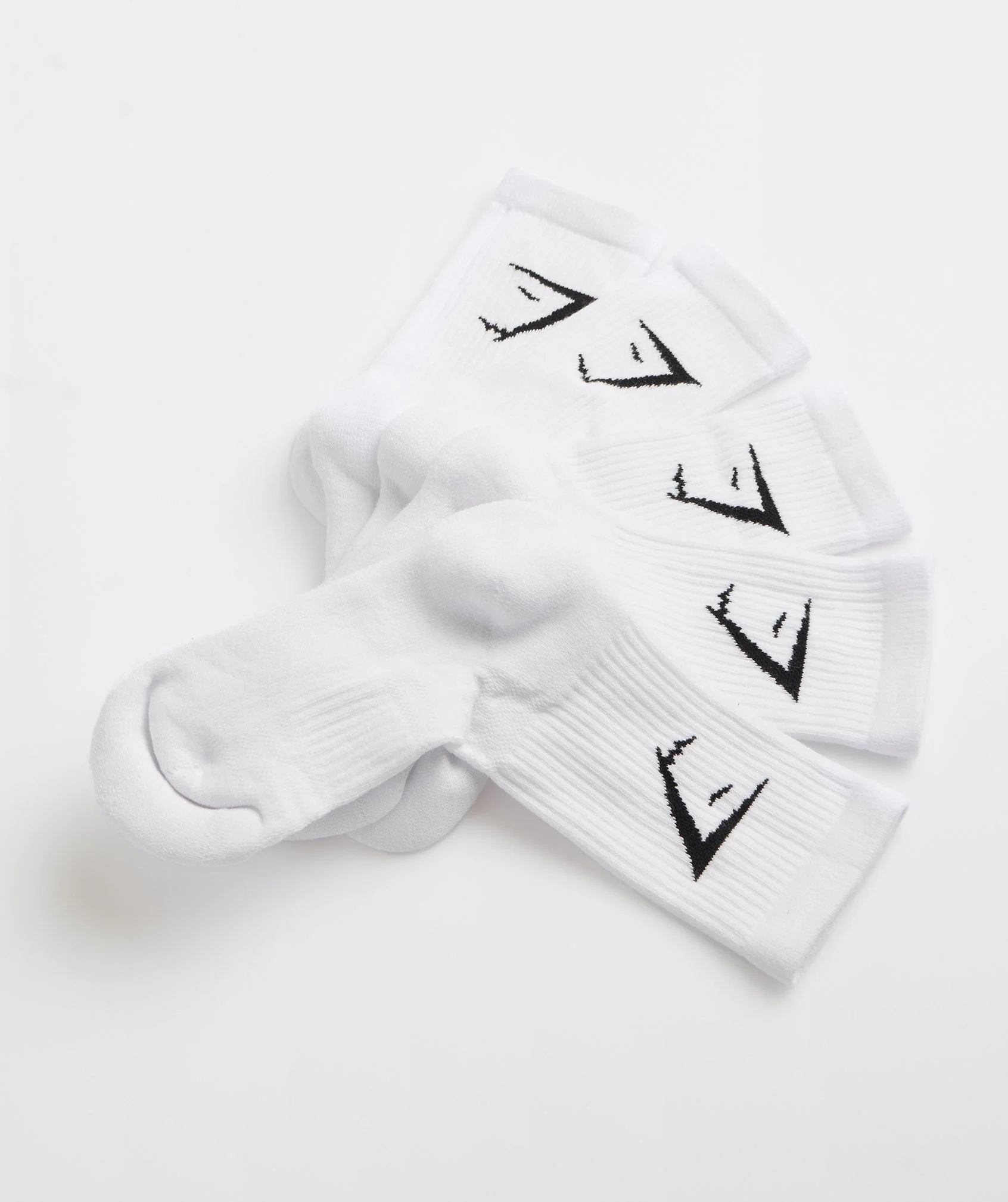 Gymshark Crew Socks 5pk - White - Image 2
