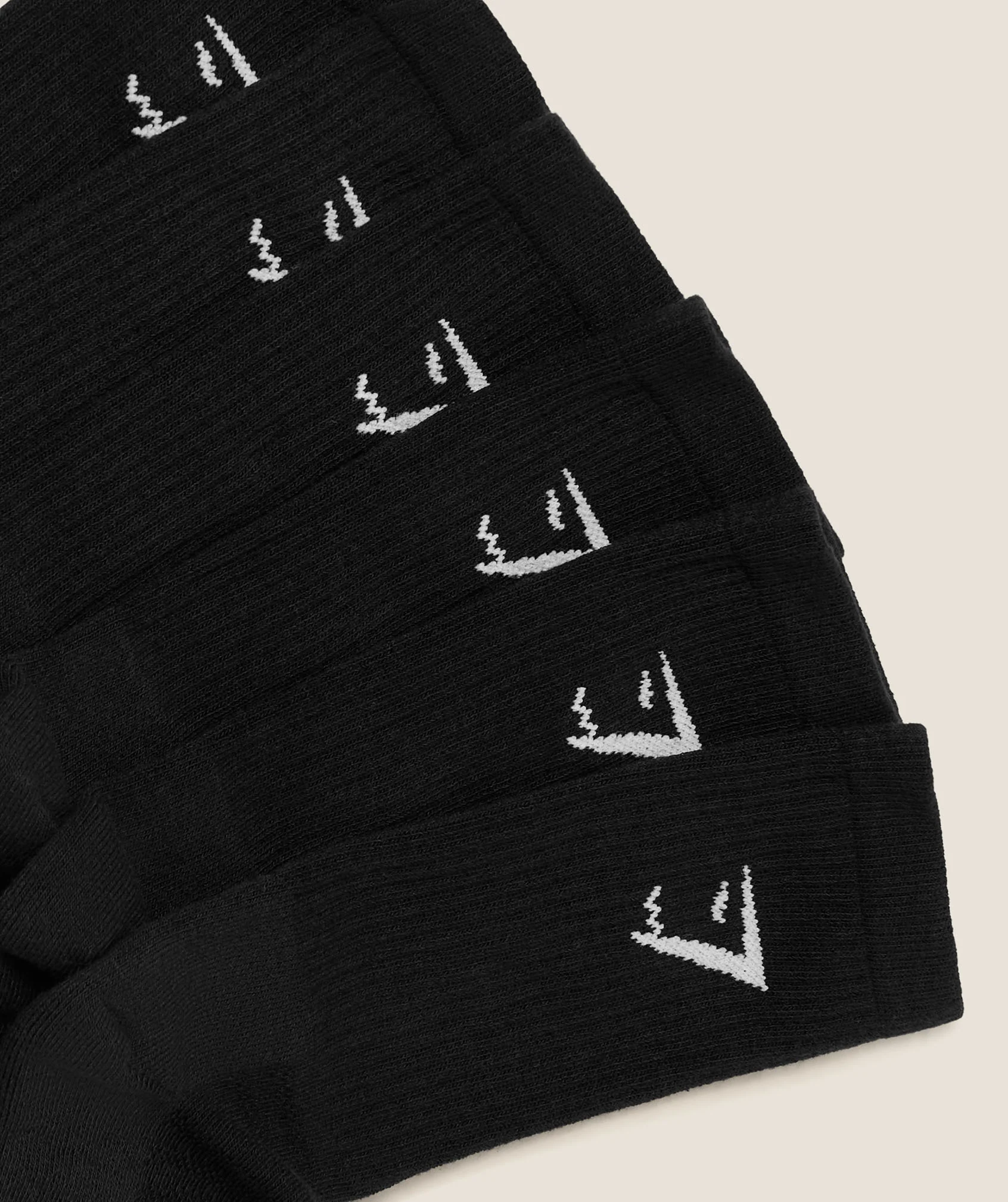 Gymshark Crew Socks 6pk - GS Black - Image 2