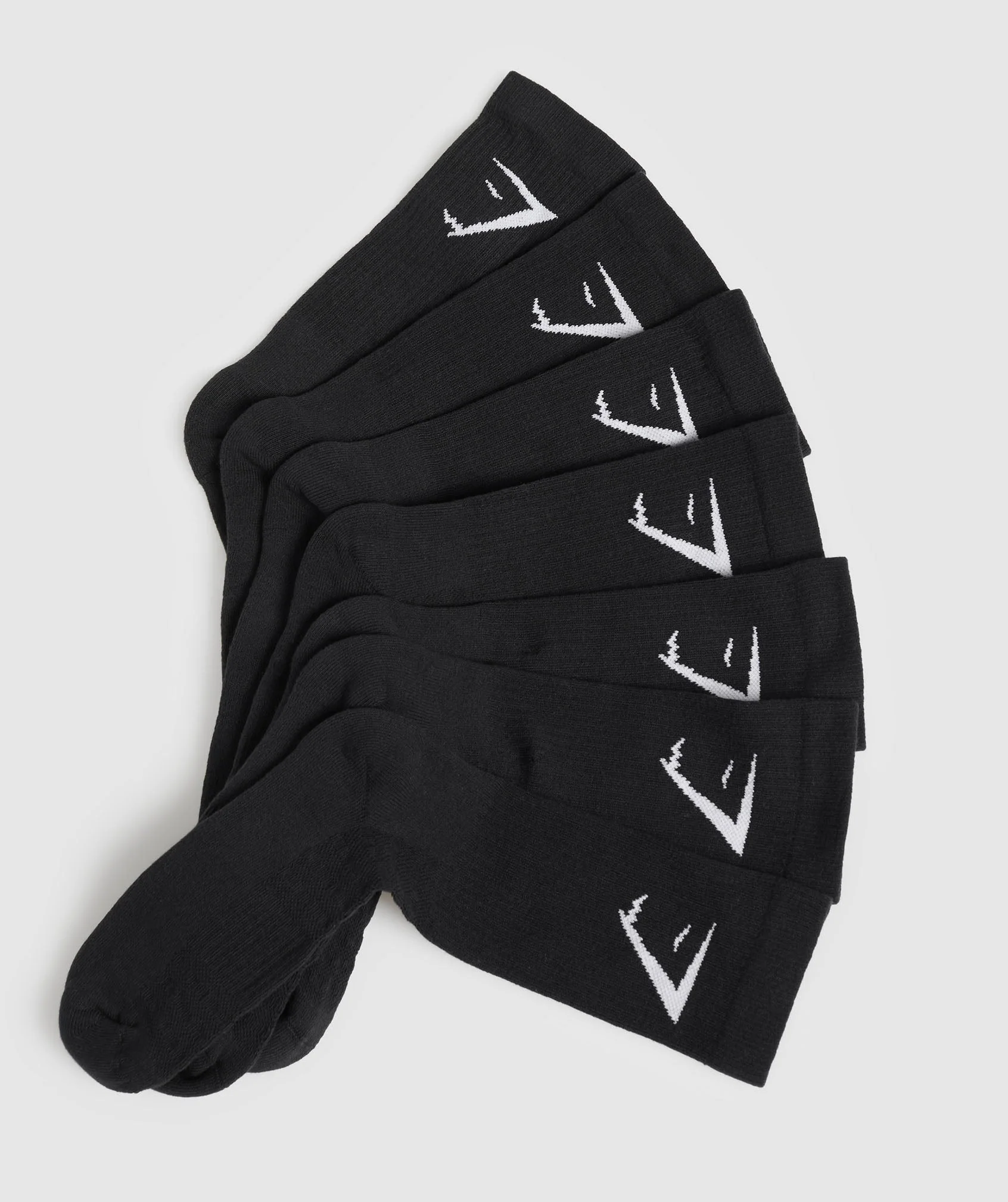 Gymshark Crew Socks 7pk - Black - Image 2