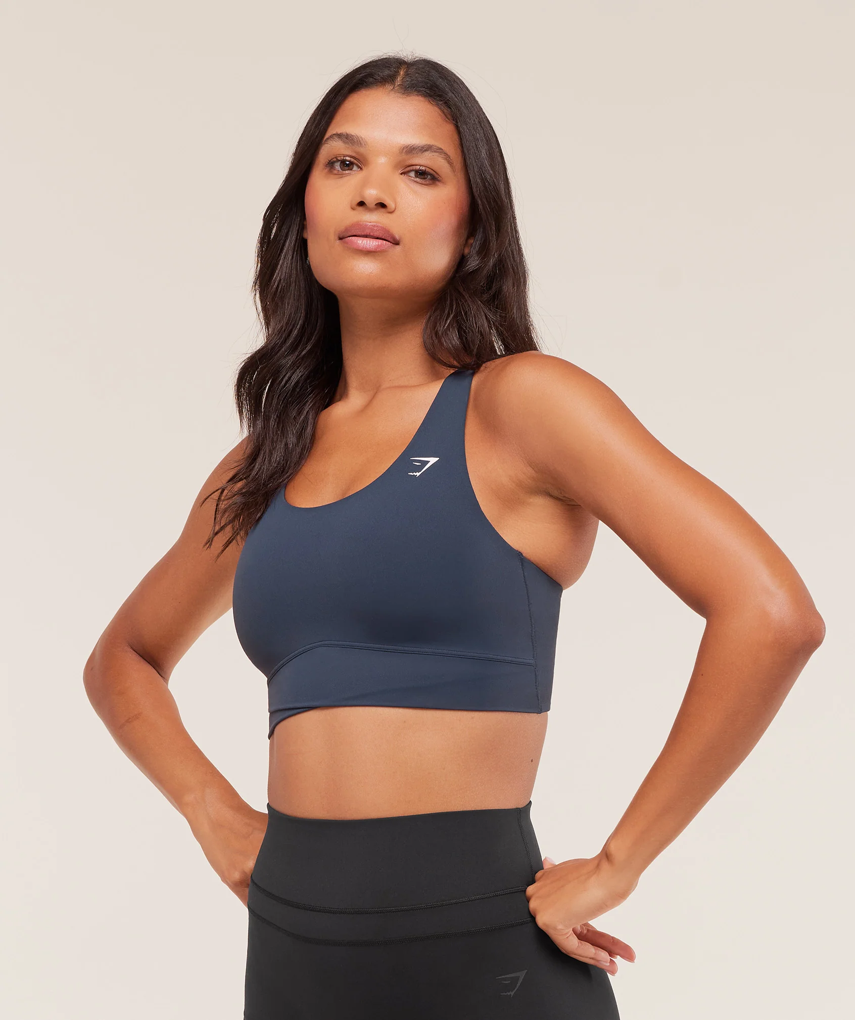 Gymshark Cross Over Sports Bra - Heavy Blue - Image 3