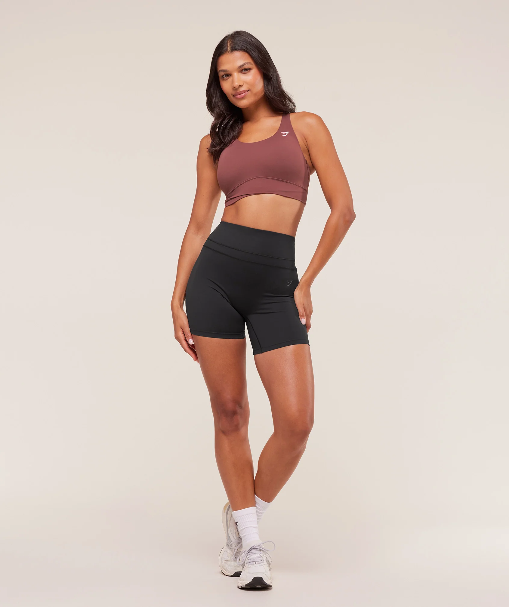 Gymshark Cross Over Sports Bra - Burgundy Brown - Image 4