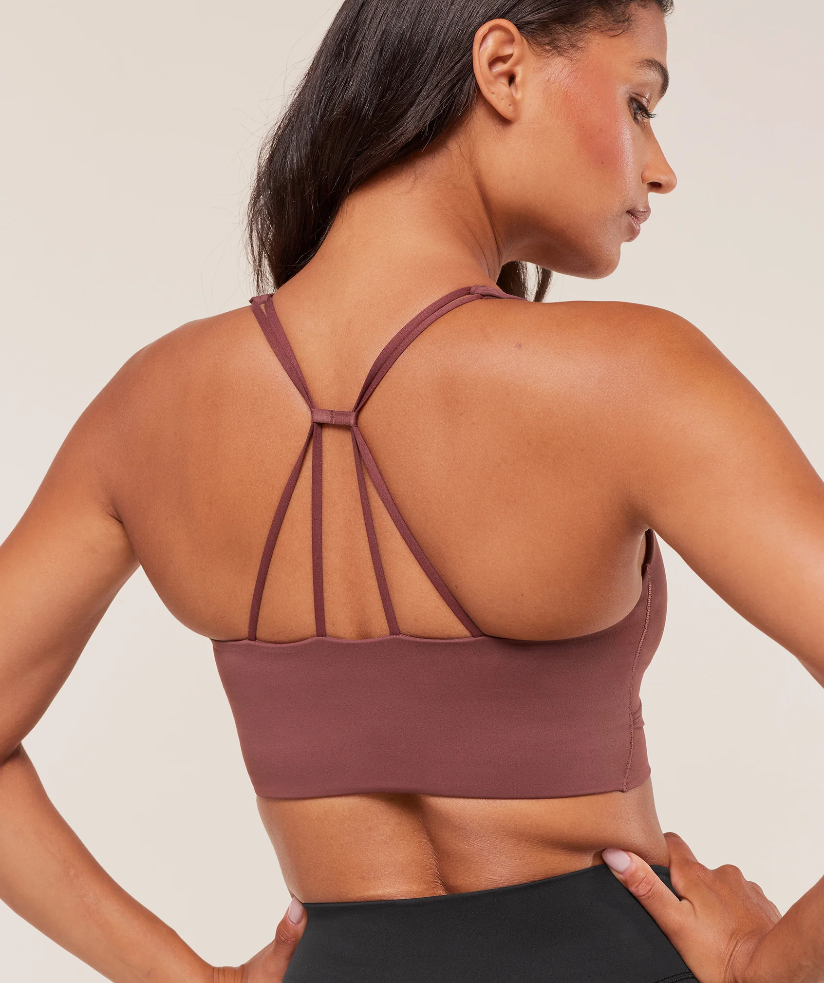 Gymshark Cross Over Sports Bra - Burgundy Brown - Image 5