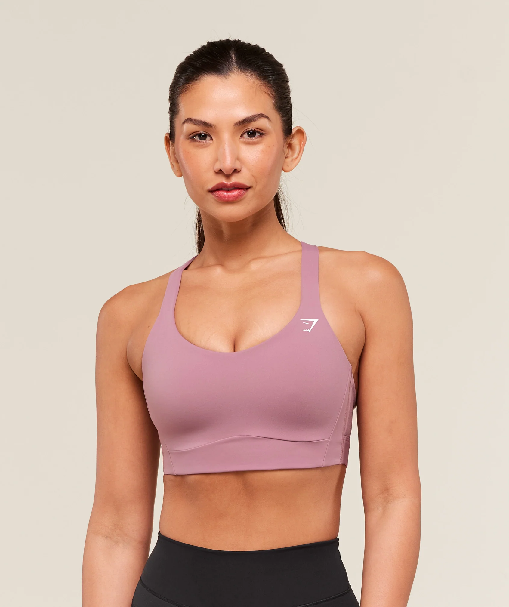 Gymshark Crossover Strap High Support Sports Bra - Calm Pink