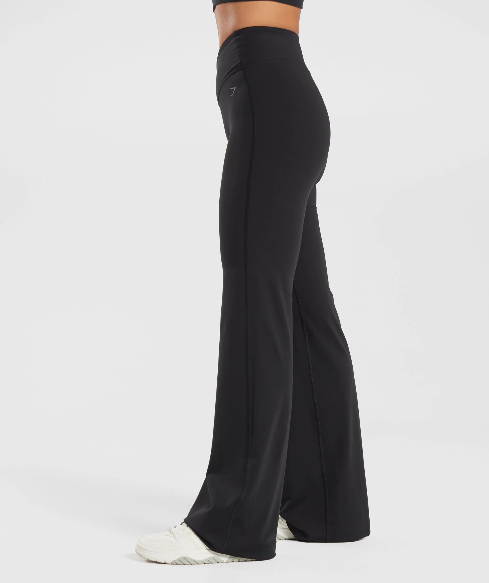 Gymshark Crossover Tall Flared Leggings - Black - Image 3