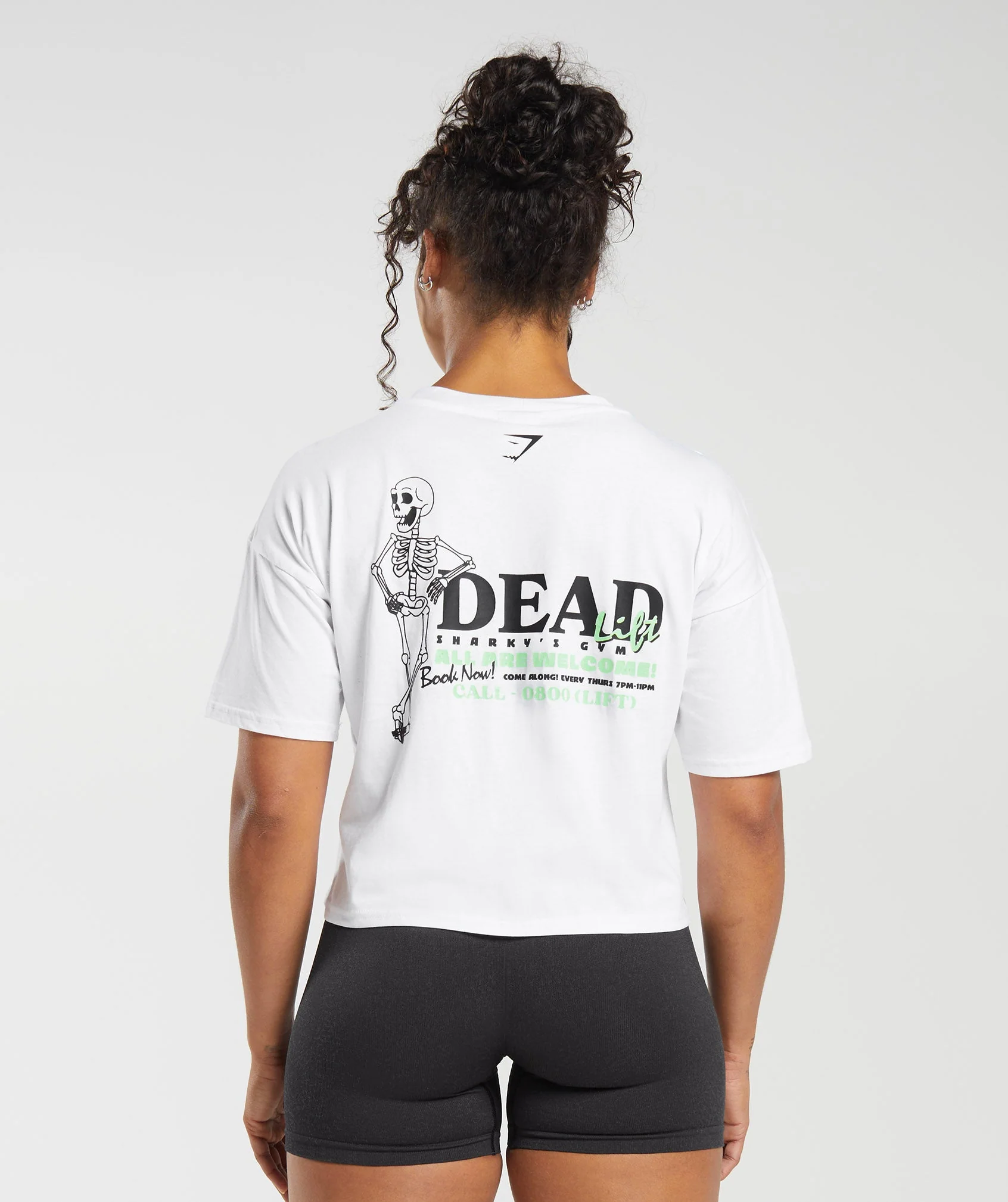 Gymshark Dead Lift Midi Tee - White - Image 2