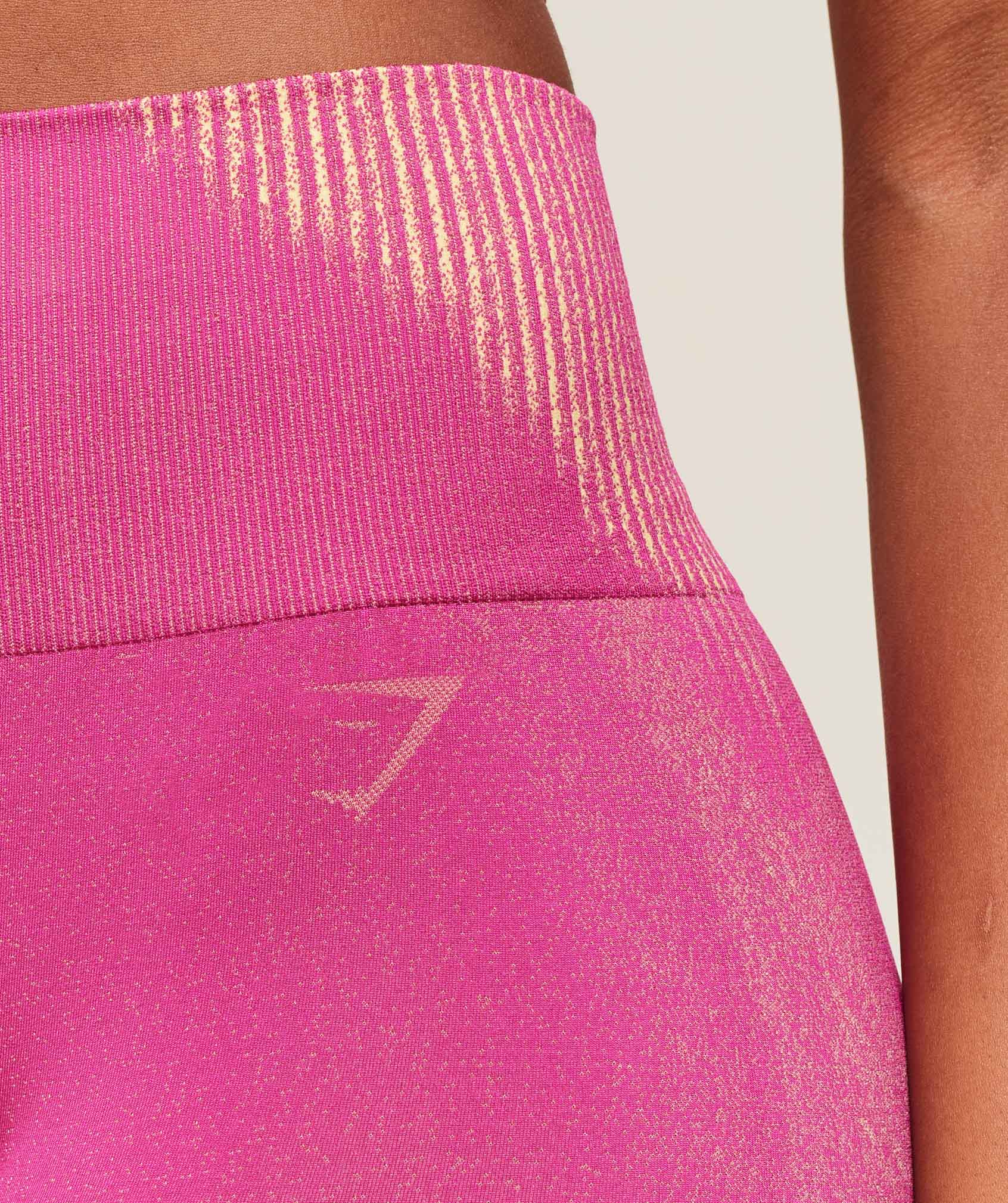 Gymshark Diffuse Seamless Leggings - Winning Pink/Refresh Yellow - Image 5