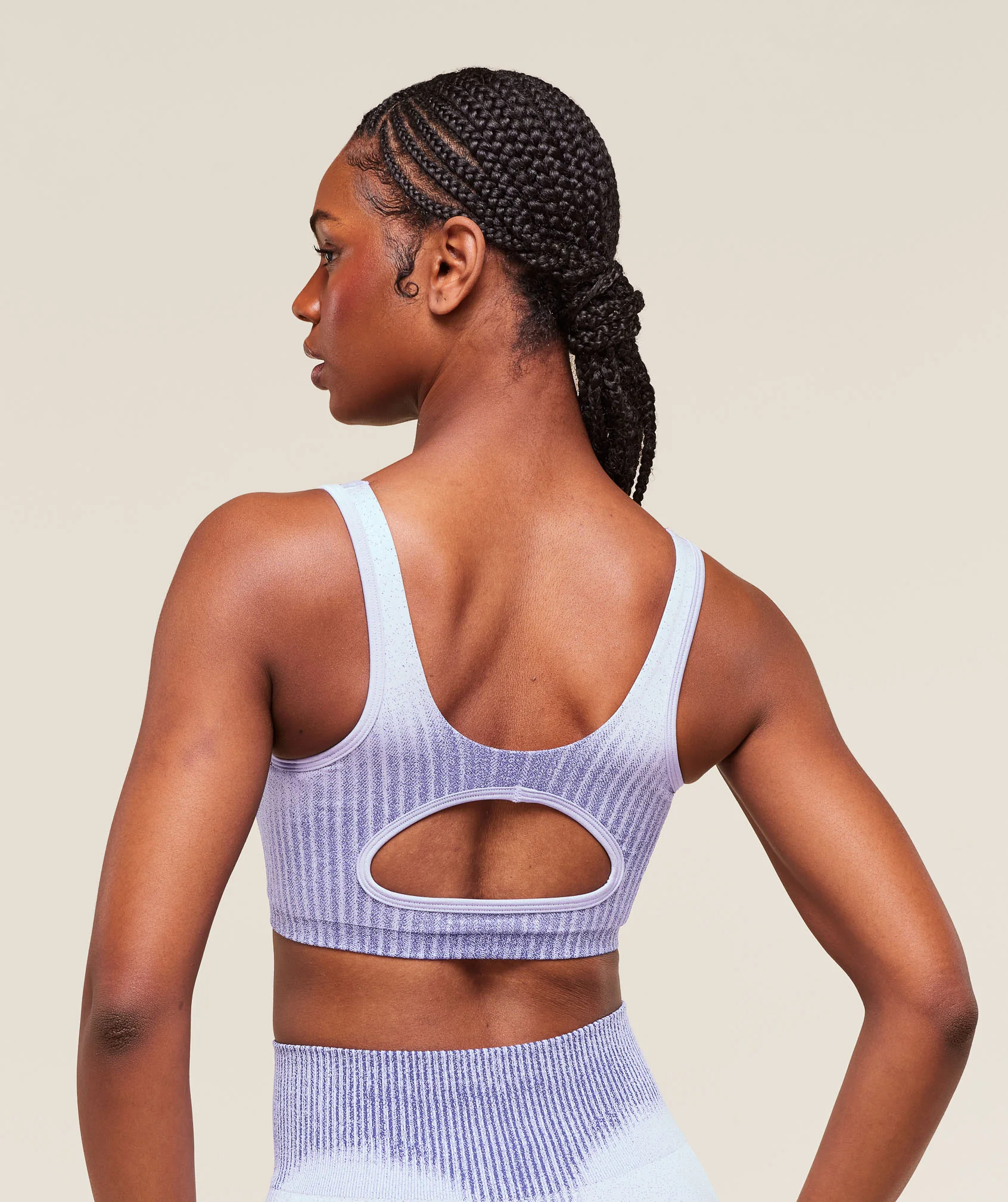 Gymshark Diffuse Seamless Sports Bra - Fresh Lilac/Cobalt Purple - Image 2