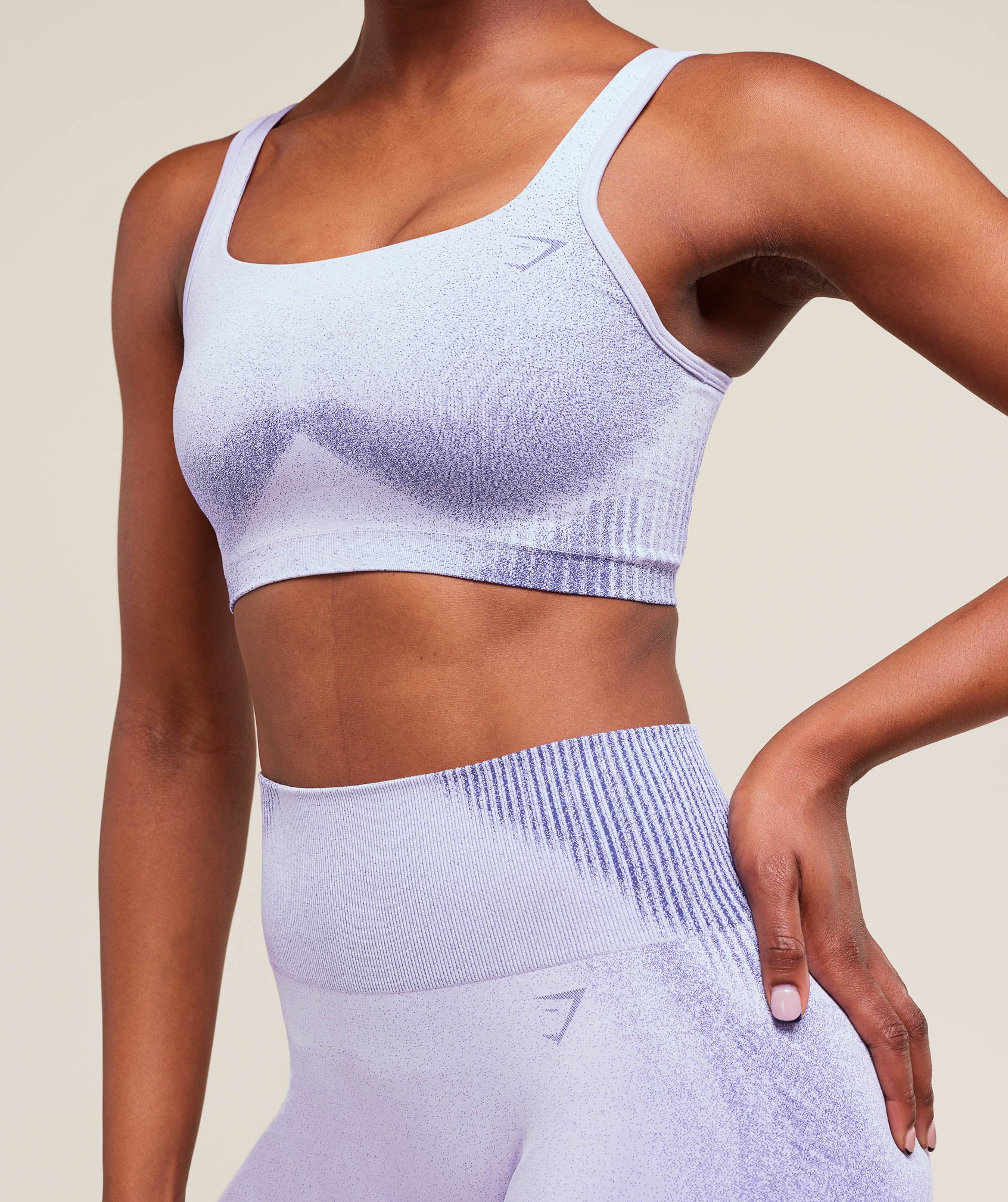 Gymshark Diffuse Seamless Sports Bra - Fresh Lilac/Cobalt Purple - Image 4