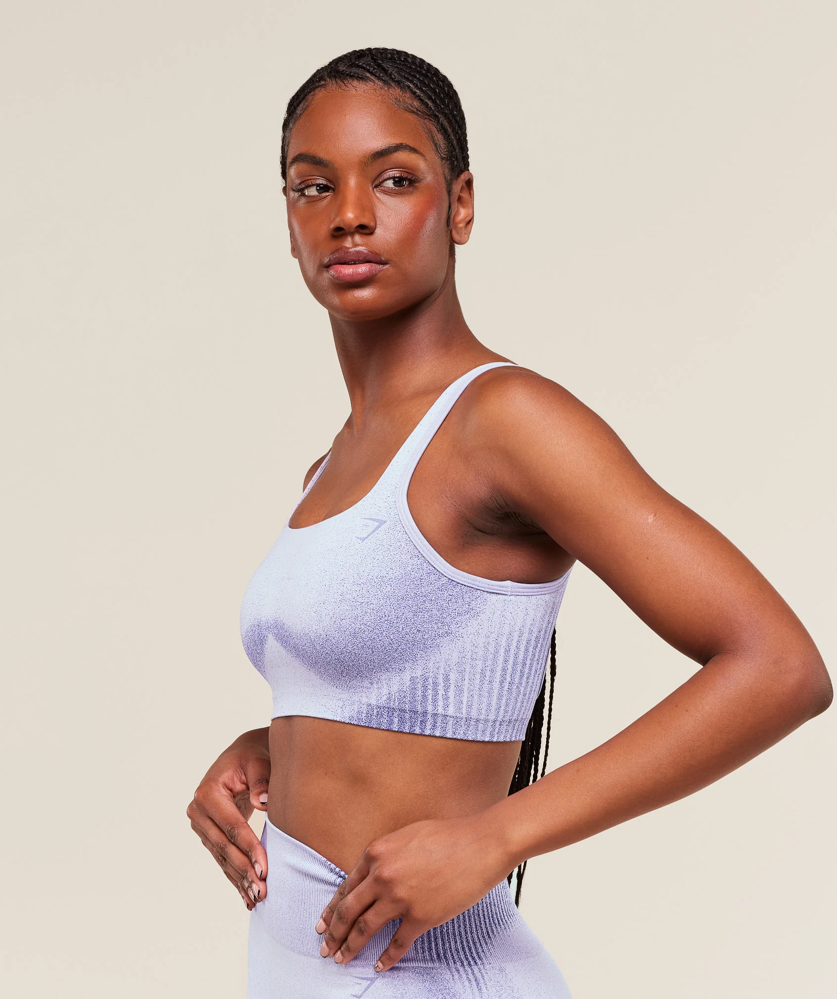 Gymshark Diffuse Seamless Sports Bra - Fresh Lilac/Cobalt Purple - Image 5