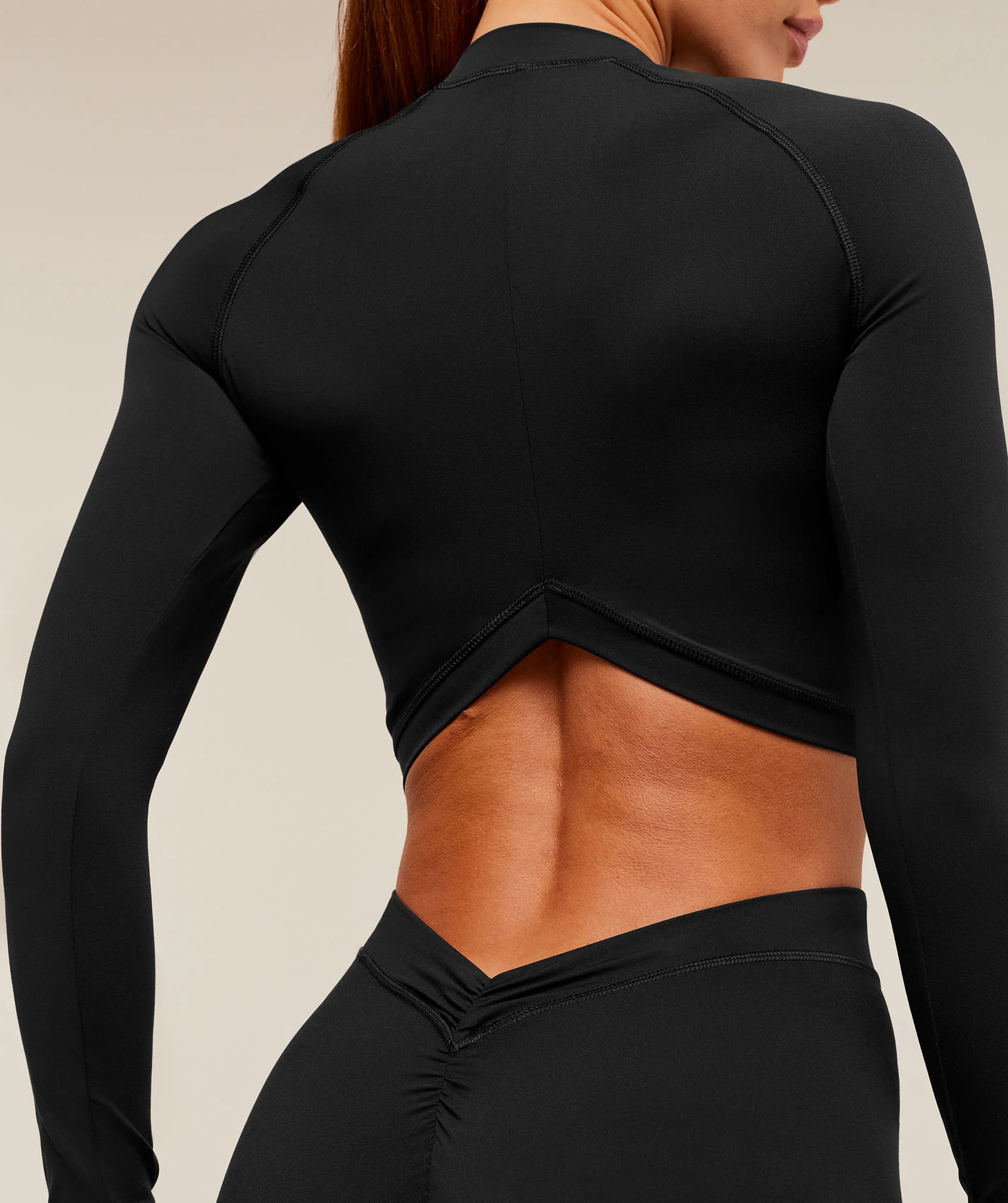 Gymshark Dipped Long Sleeve 1/4 Zip Jacket - Black - Image 6