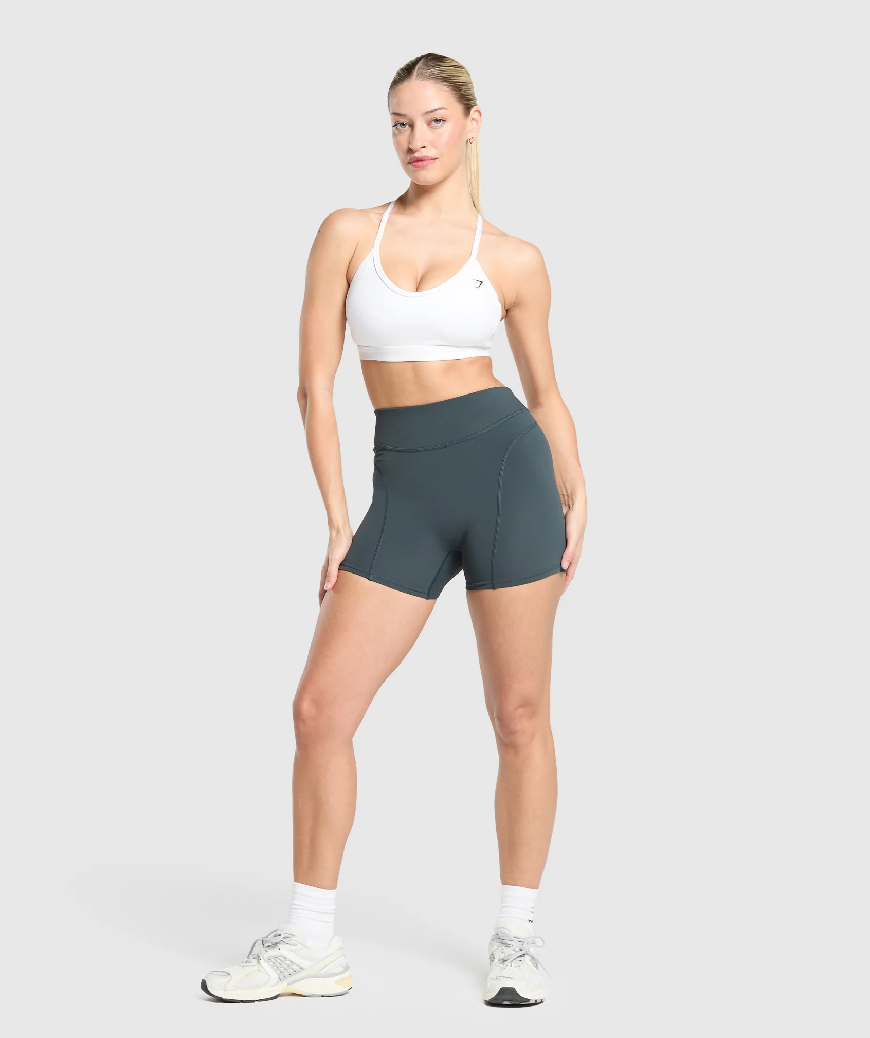 Gymshark Dipped Waistband Shorts - Darkest Teal - Image 4