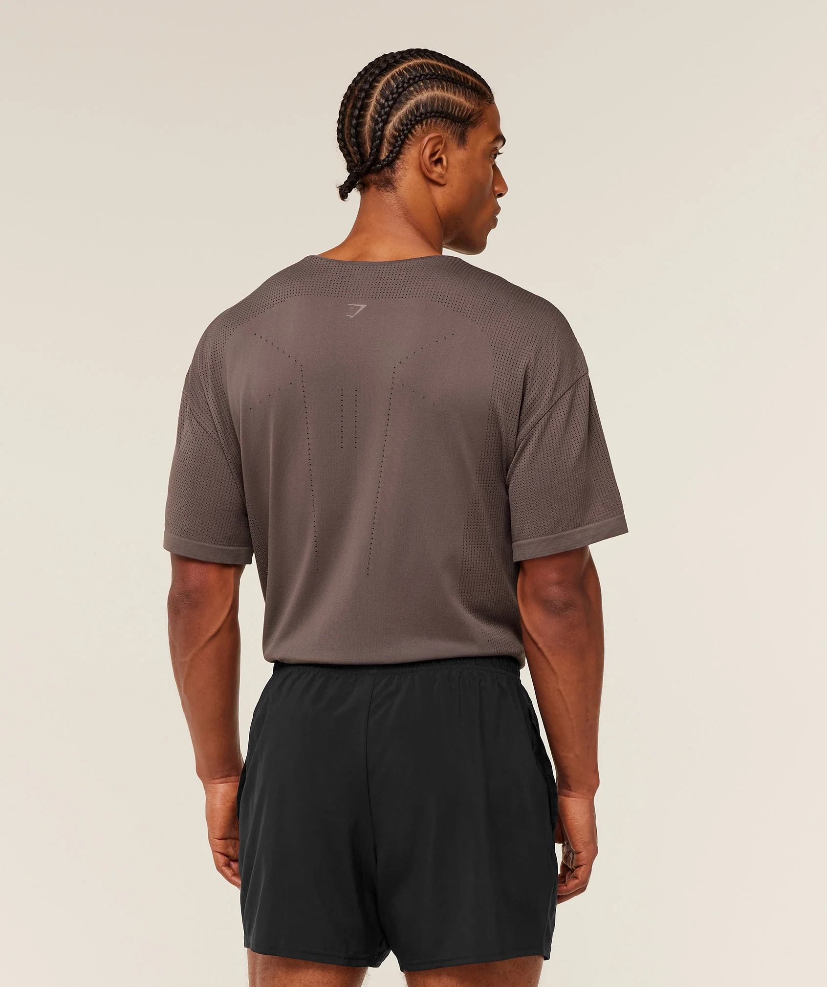 Gymshark Distance Seamless T-Shirt -  Cool Brown /  Cool Brown - Image 2