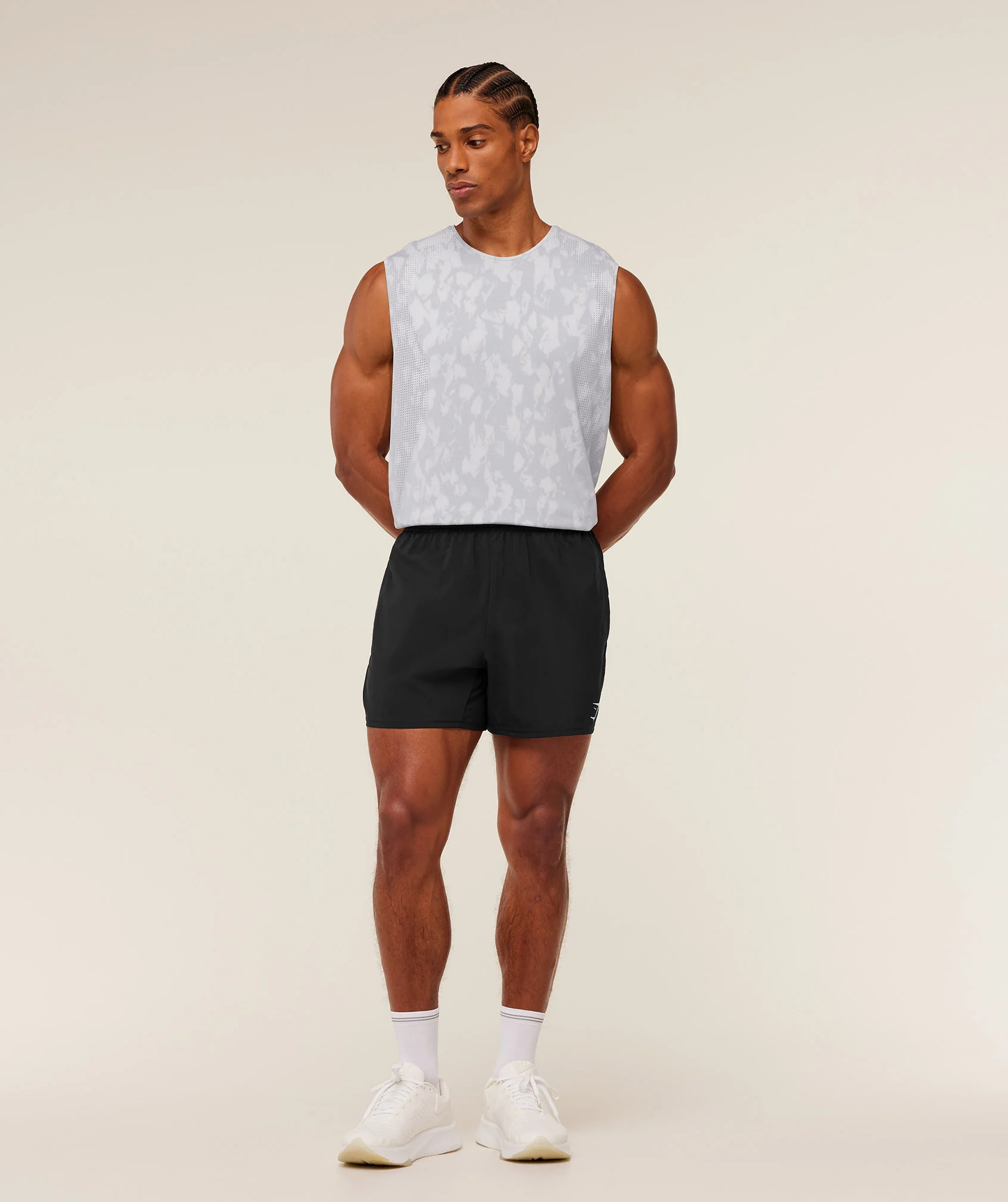 Gymshark Distance Seamless Tank - Light Grey / Light Grey / ACID WASH - Image 7